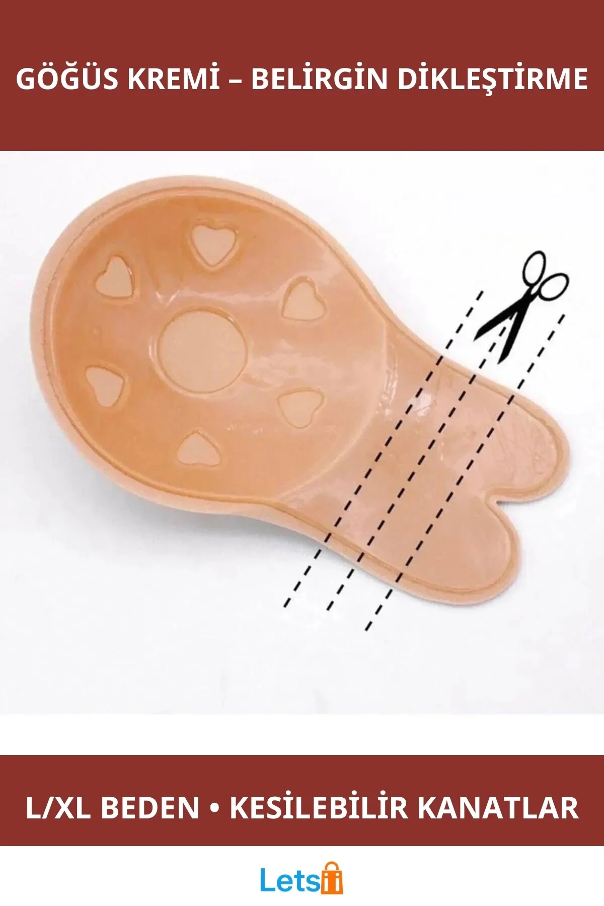 Kendinden Yapışkanlı Göğüs Dikleştirici L Beden Hayalet Sütyen