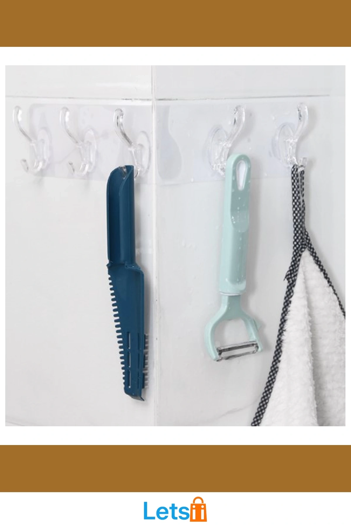 Kendinden Yapışkanlı İz Bırakmayan Kancalı Askı Seti 5 Adet