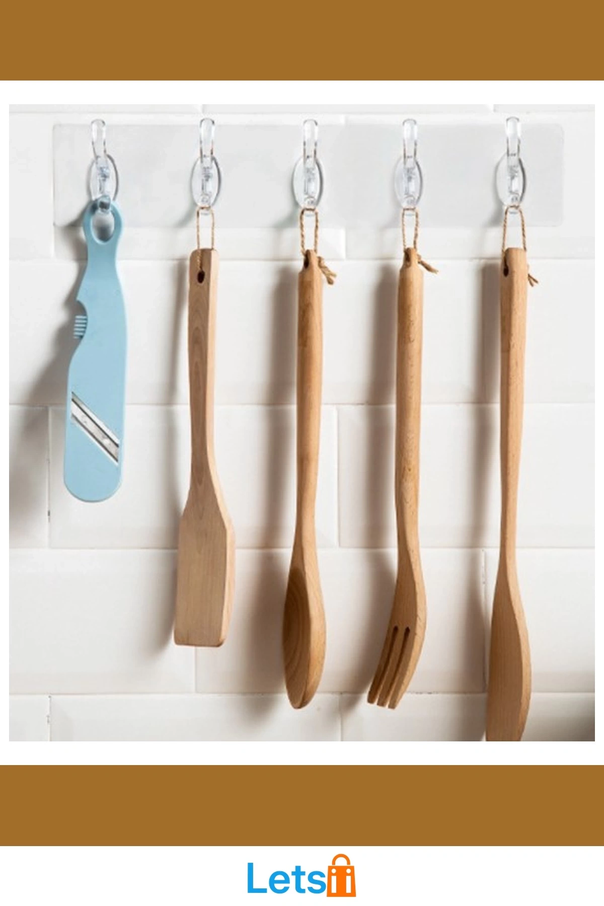 Kendinden Yapışkanlı İz Bırakmayan Kancalı Askı Seti 5 Adet