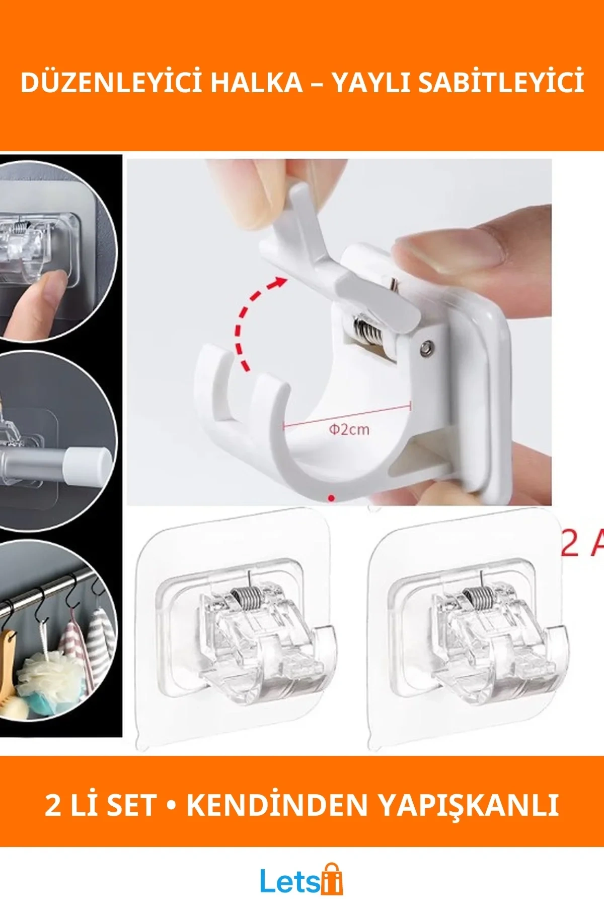 Kendinden Yapışkanlı Yaylı Boru ve Kablo Düzenleyici Halka 2 Adet