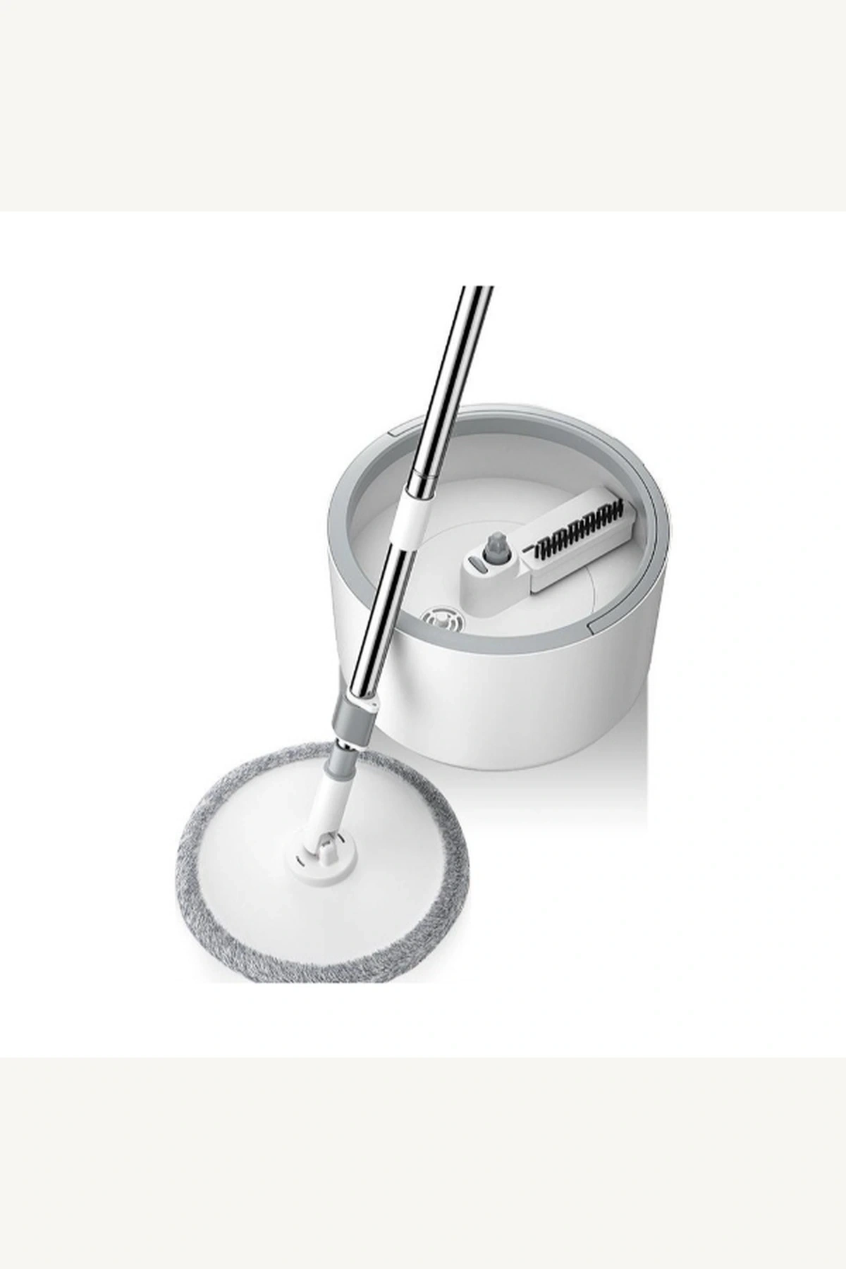 Kirli ve Temiz Suyu Ayıran Ayrıştırma Sistemli Pratik Mop Seti 2 Yedek Mikrofiber Başlıklı Kovalı Temizlik Paspası