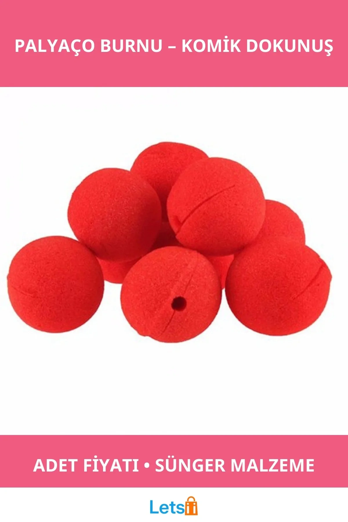 Kırmızı Sünger Palyaço Burnu Eğlenceli Parti Aksesuarı