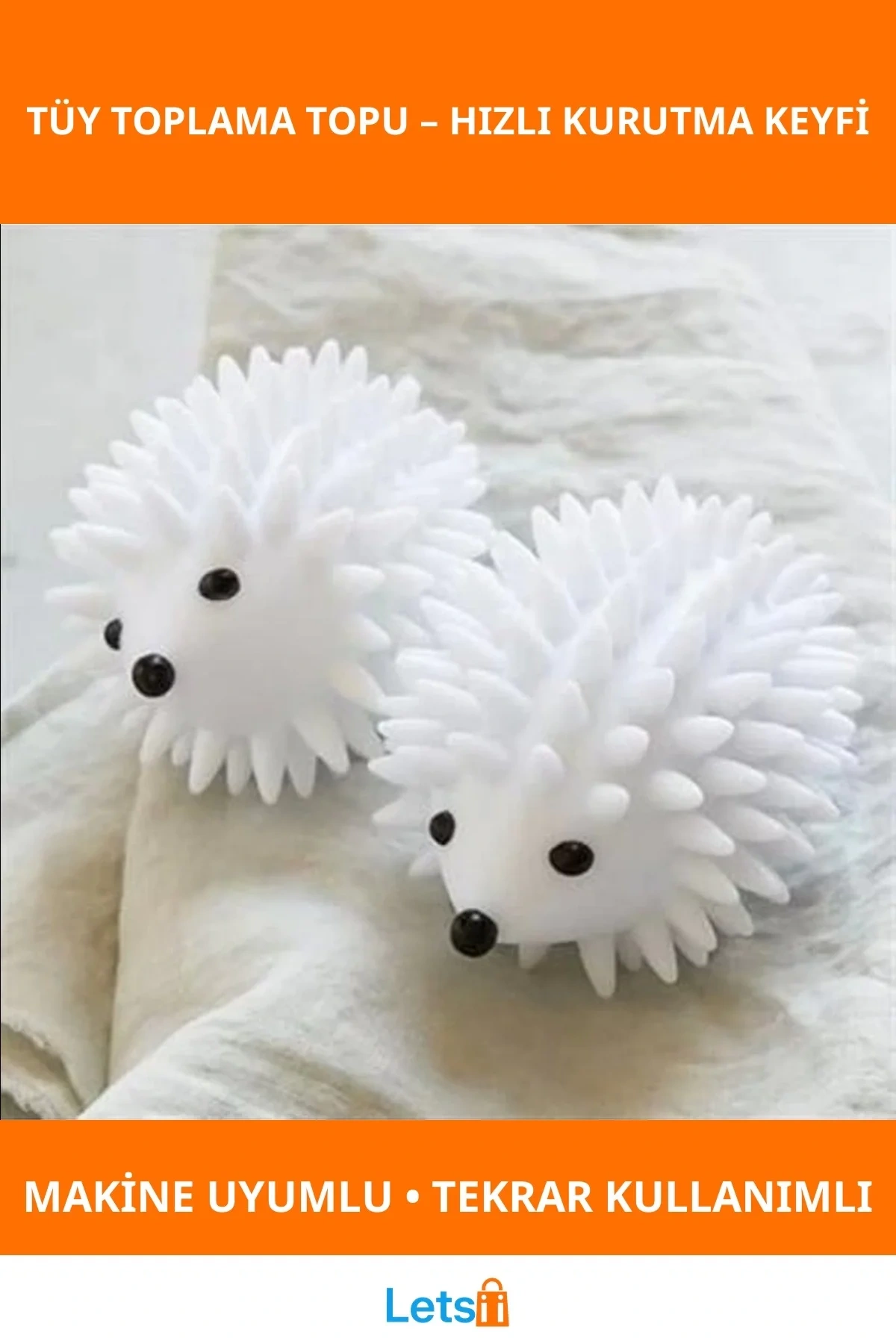 Kirpi Tasarımlı Tüy Toplama Kurutma Topu