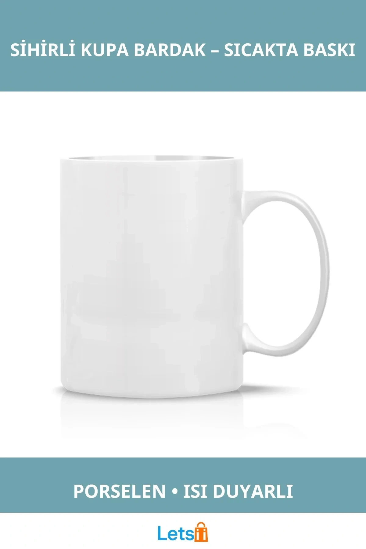 Kişiye Özel Tasarım Sihirli Kupa Bardak Porselen Beyaz