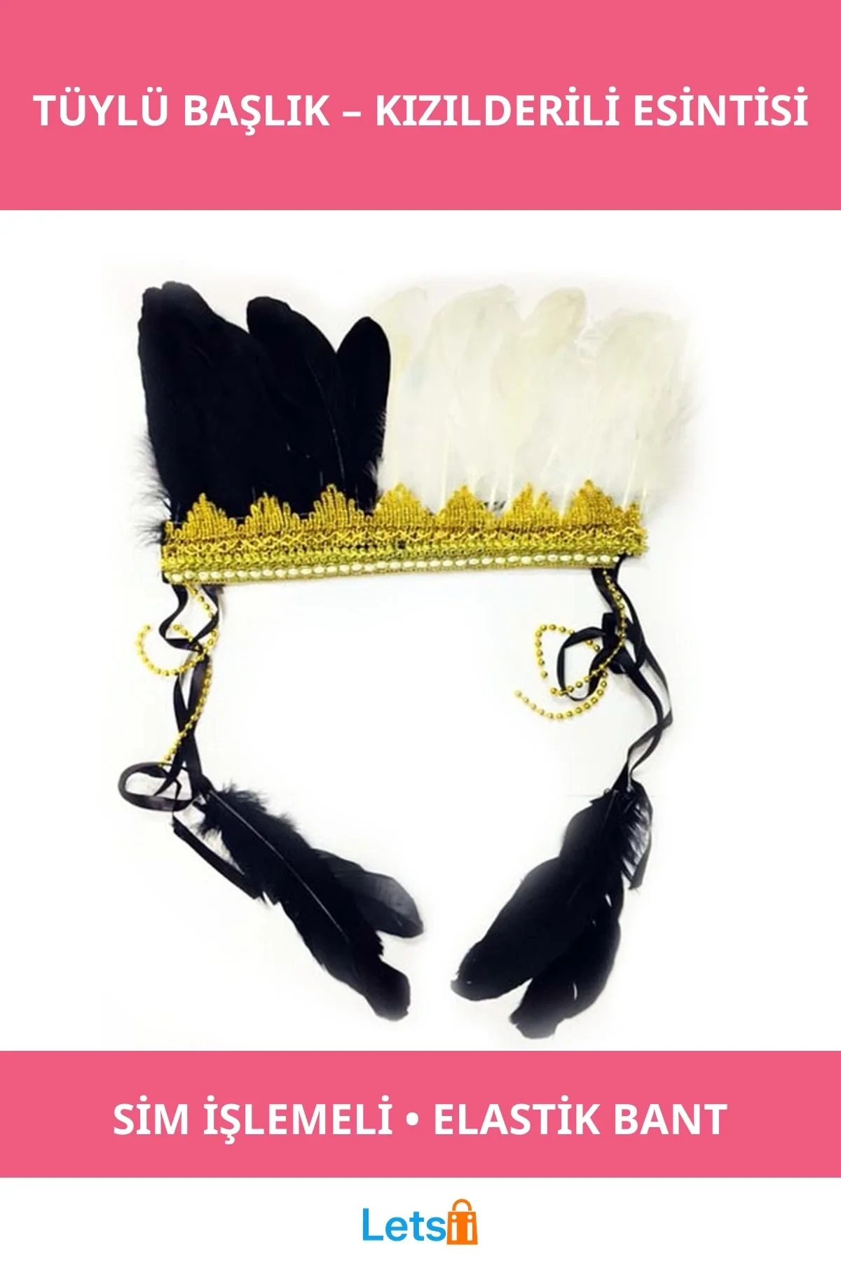 Kızılderili Tüylü Parti Başlığı Yetişkin ve Çocuklar için