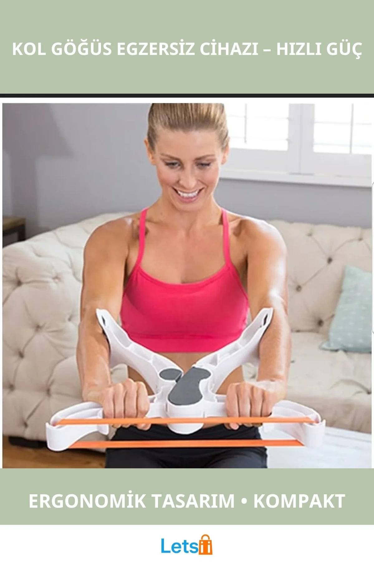 Kol ve Göğüs Egzersiz Cihazı Dayanıklı Plastik ve Metal