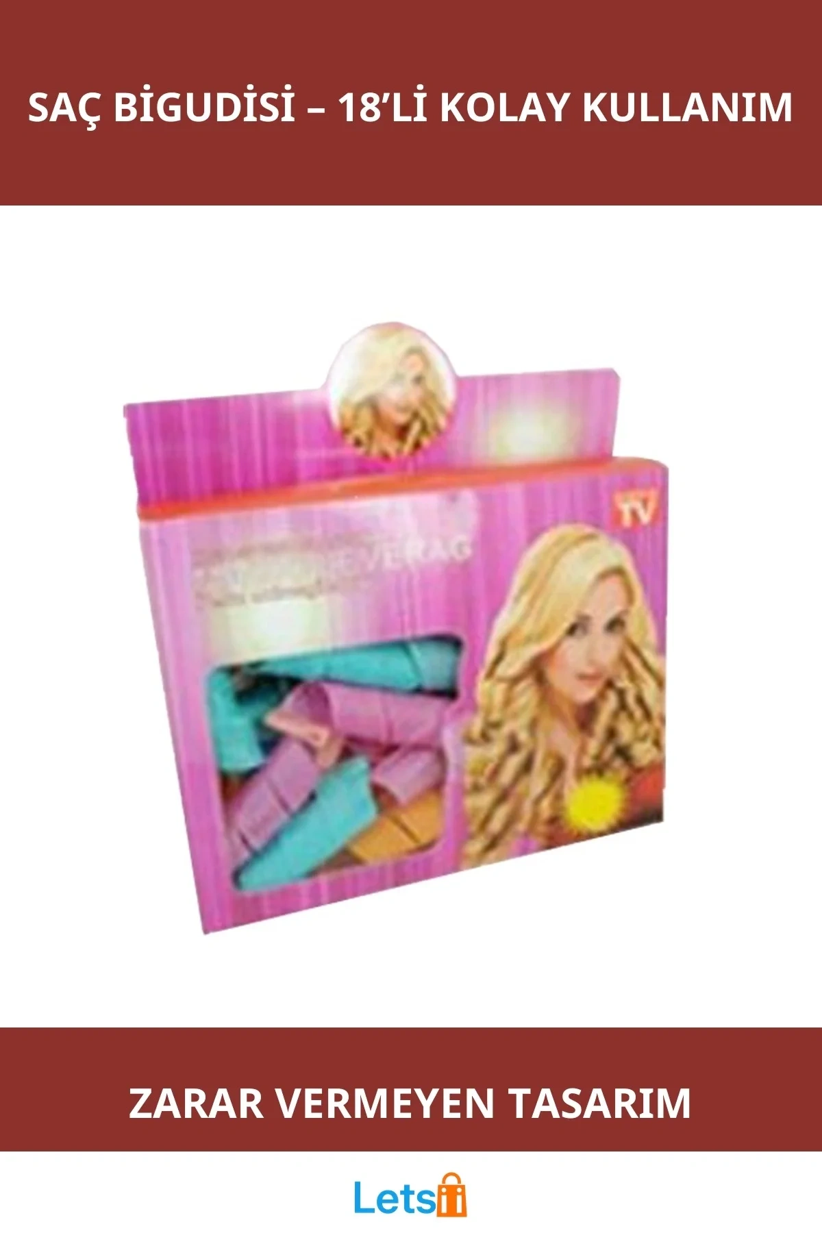 Kolay Kullanımlı 18 Adet Saç Bigudisi Seti Magic Leverage