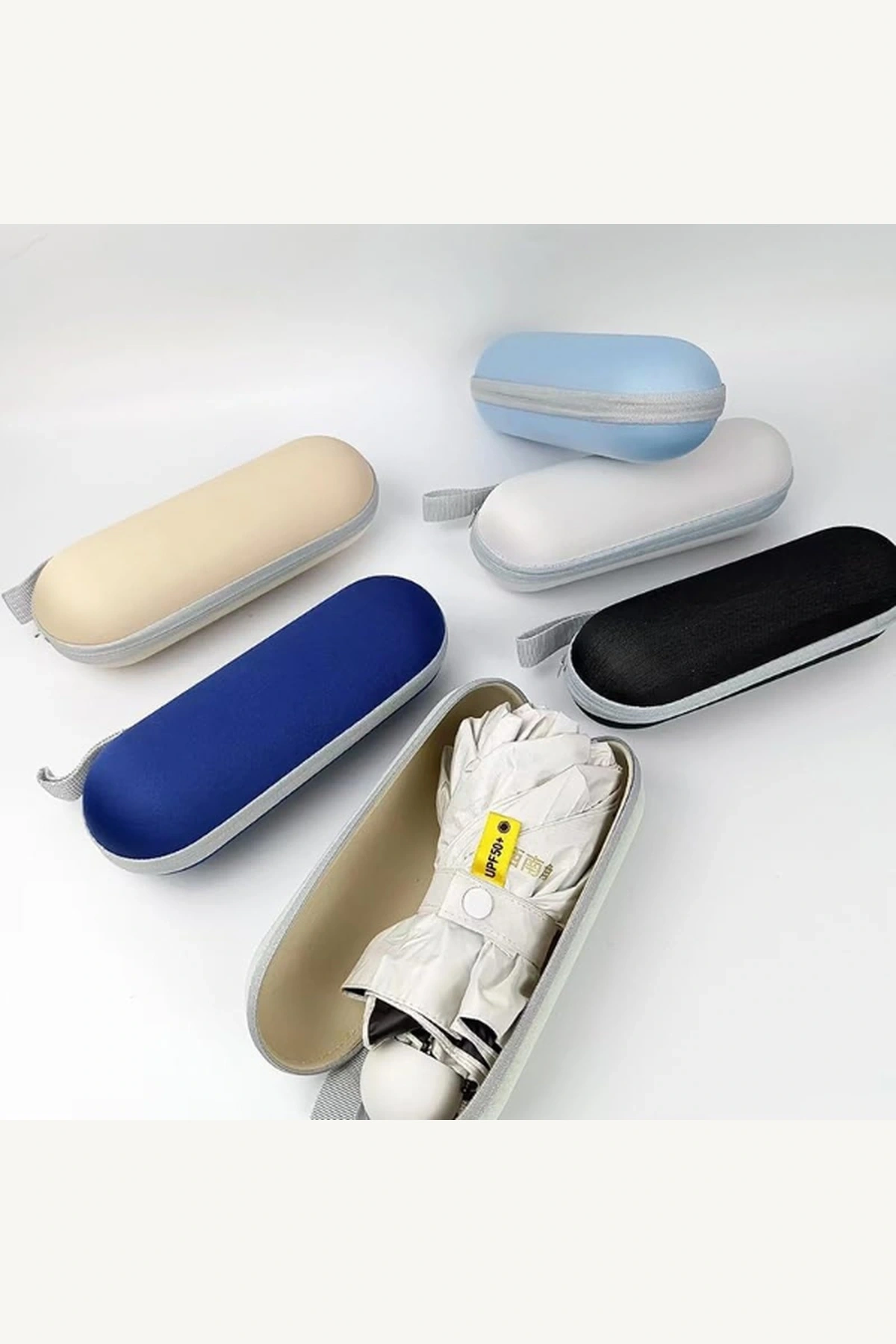 Kompakt 92 cm Açık Çap Kapsül Çantalı Güneş ve Yağmur Şemsiyesi