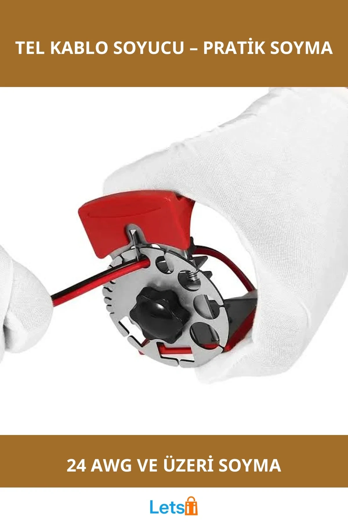 Kompakt Taşınabilir Tel Kablo Soyucu 24 AWG