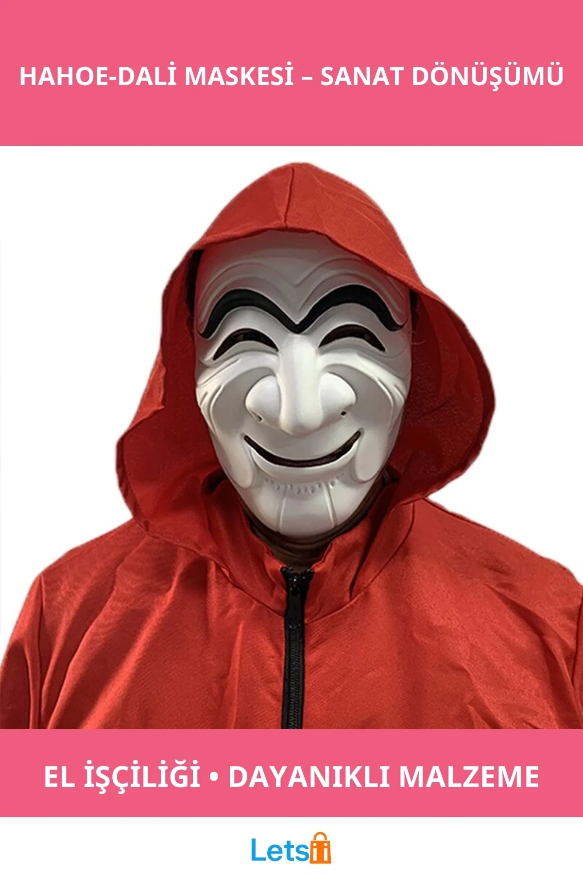 Koreli Hırsız Teatral Hahoe Maskesi Dali Maskesi