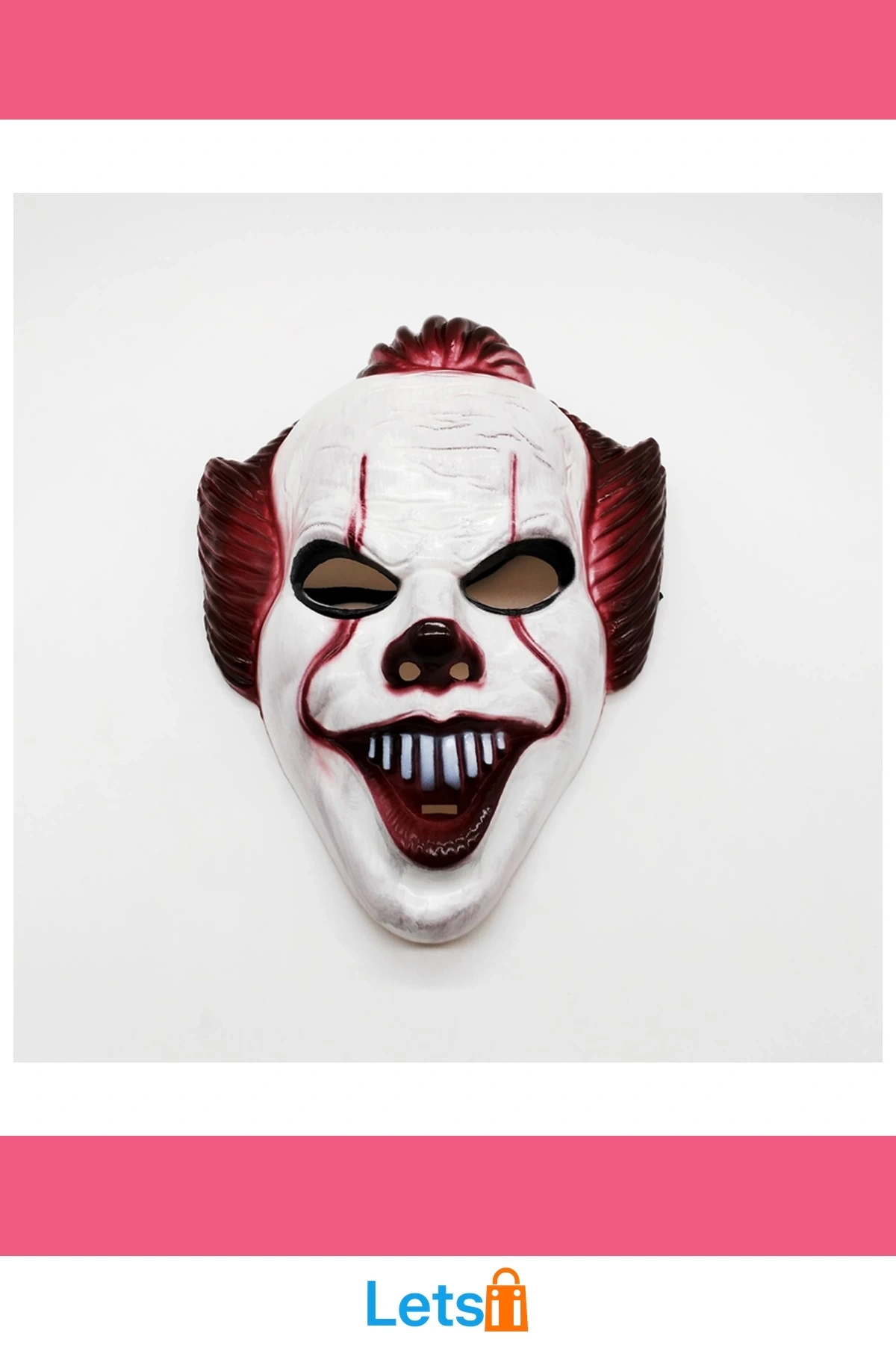 Korkunç Palyaço Parti Maskesi Eğlenceli Aksesuar 30x23cm Plastik