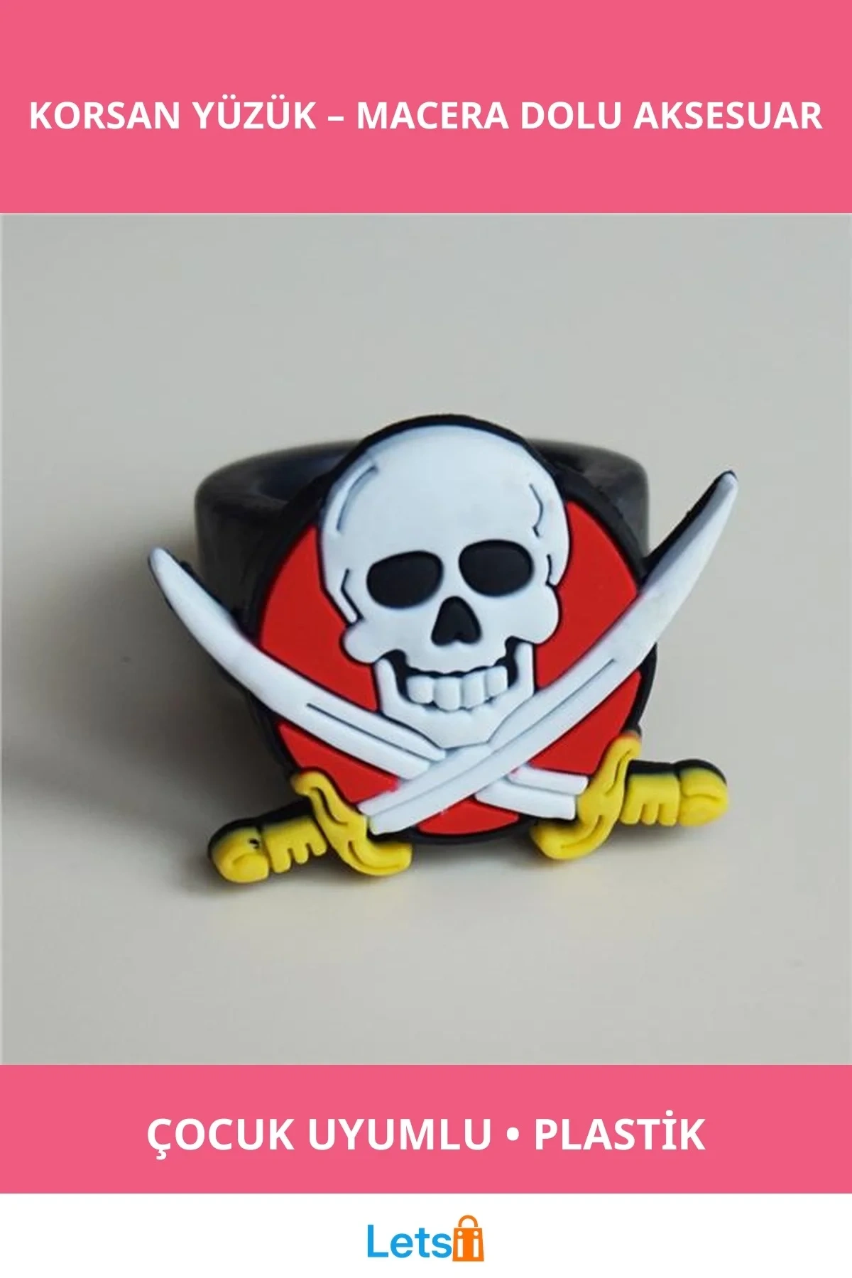 Korsan Kılıçlı Eğlenceli Çocuk Yüzüğü