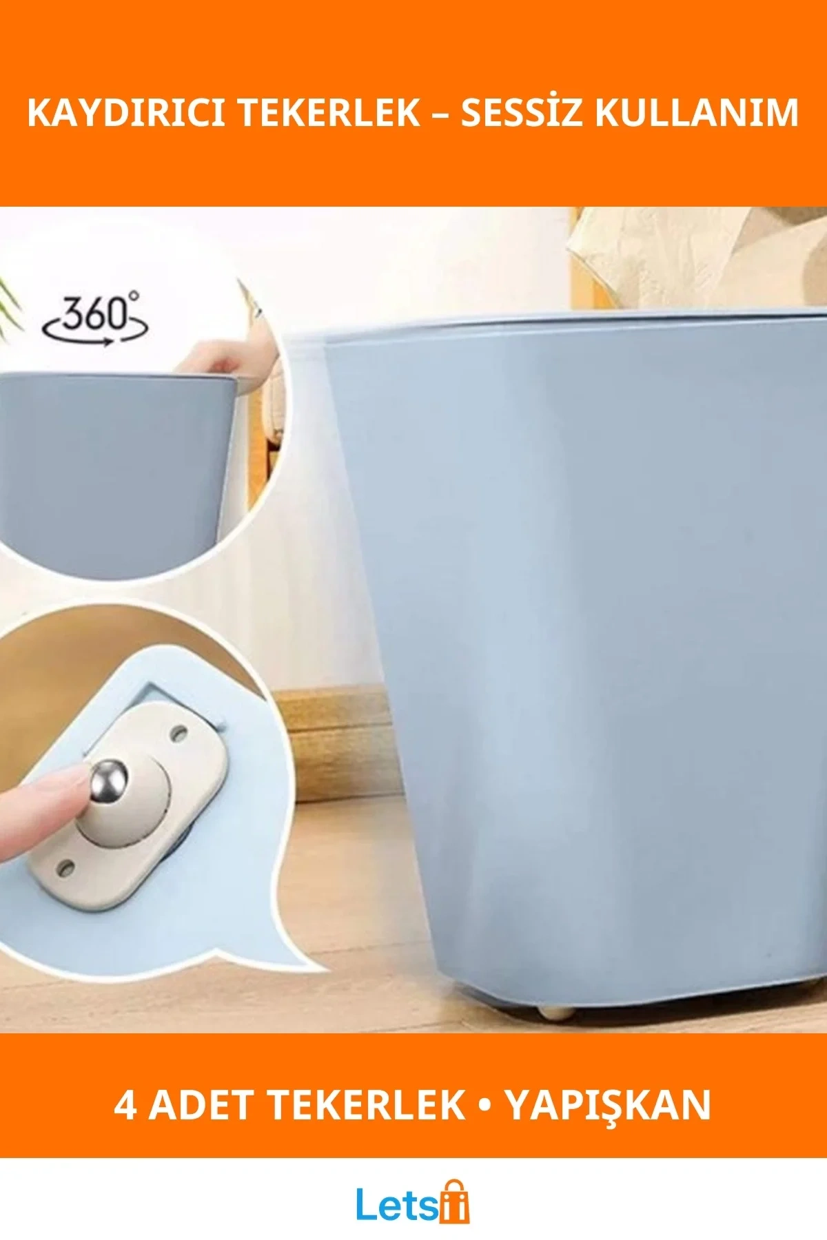 Küçük Dönel Tekerlekli Mobilya Eşya Kaydırma Taşıma Aparatı 4 Adet