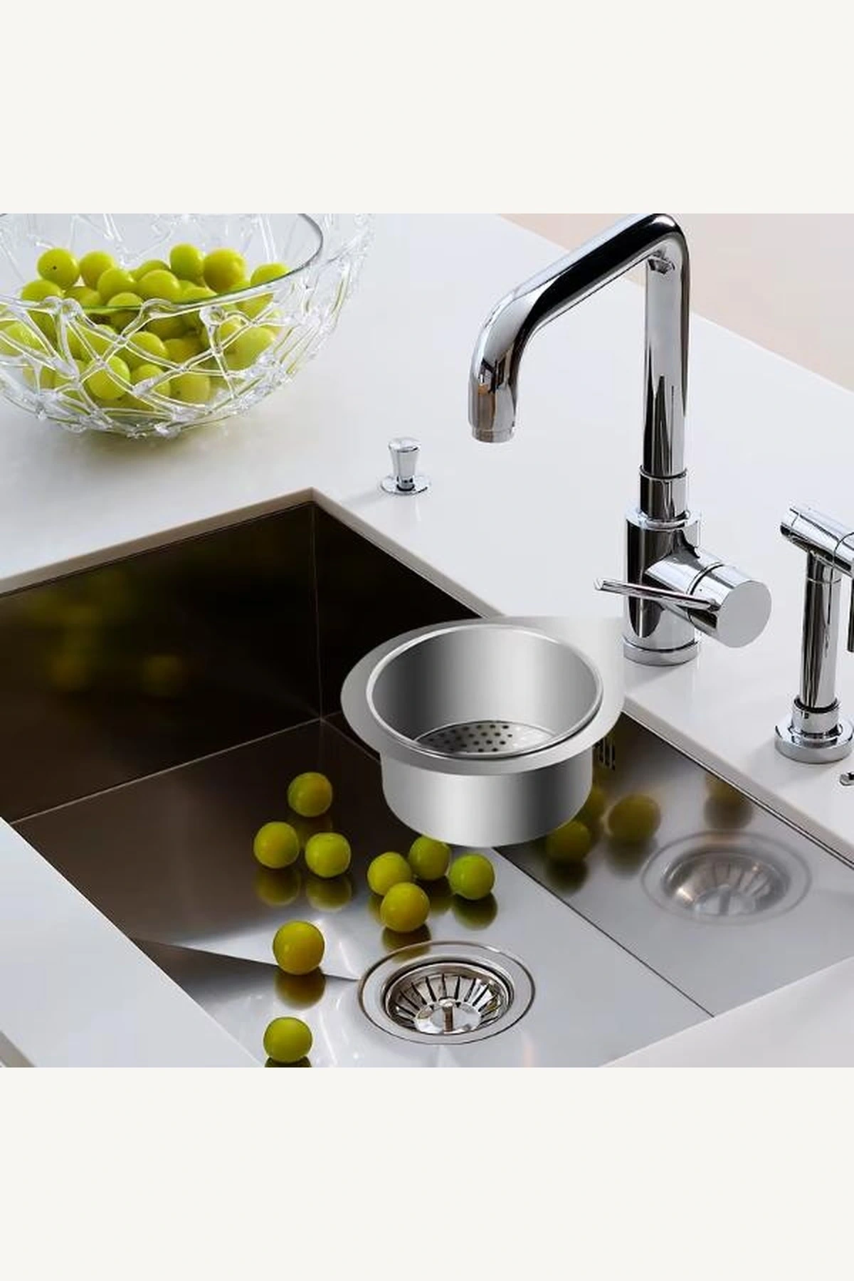 Kuğu Tasarımlı Paslanmaz Çelik Lavabo Süzgeci