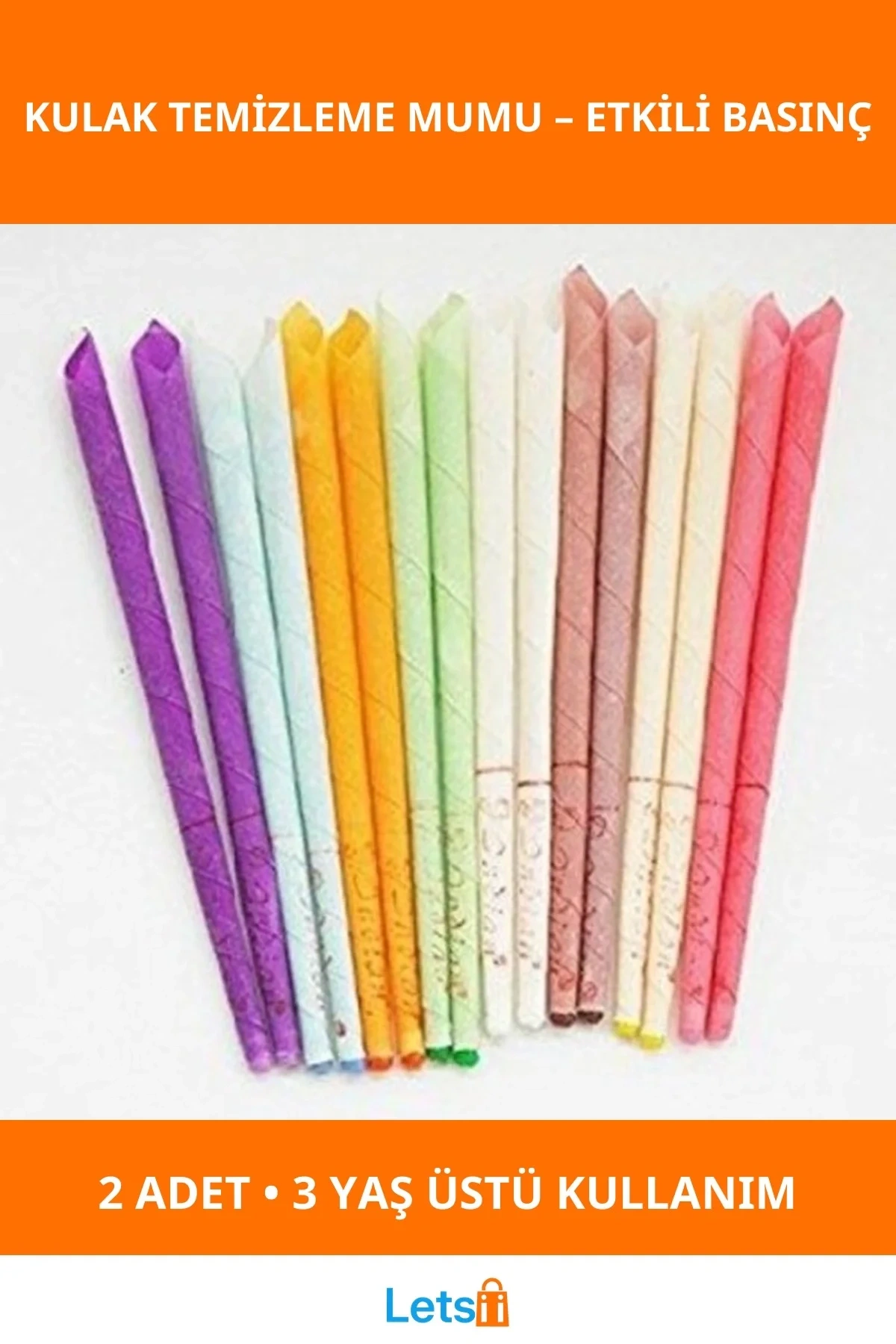 Kulak Temizleme Mumu 2 Adet Hava Basınçlı