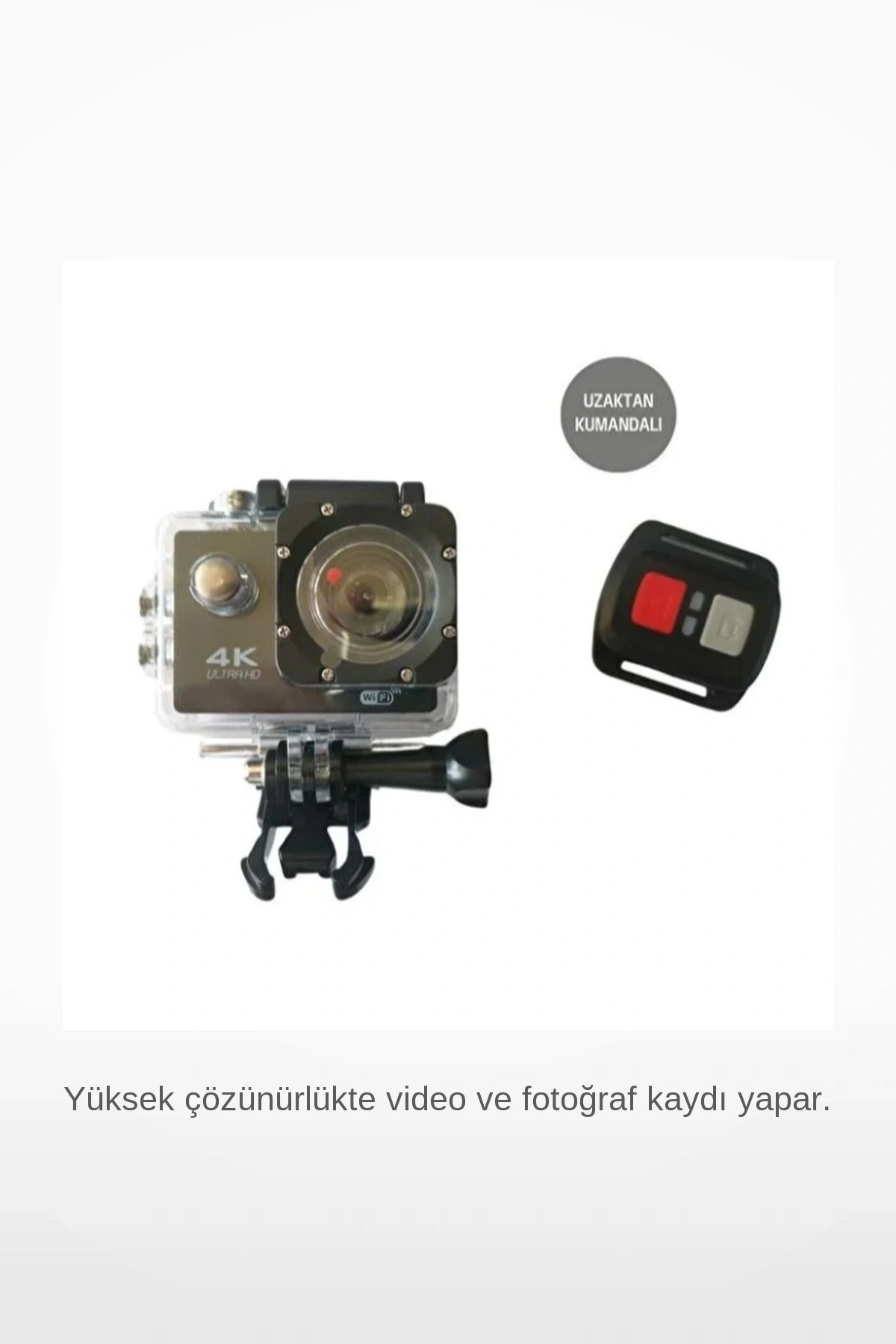 Kumandalı 4K Ultra HD Wi Fi 30m Su Geçirmez 170° Geniş Açılı Aksiyon Kamerası