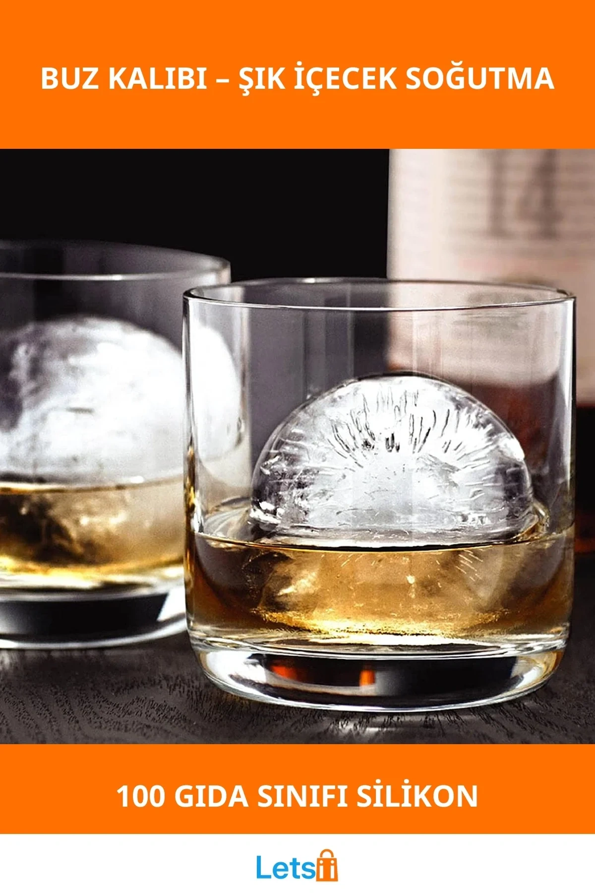 Küre Şeklinde Gıda Sınıfı Silikon Buz Yapma Kalıbı 5 cm