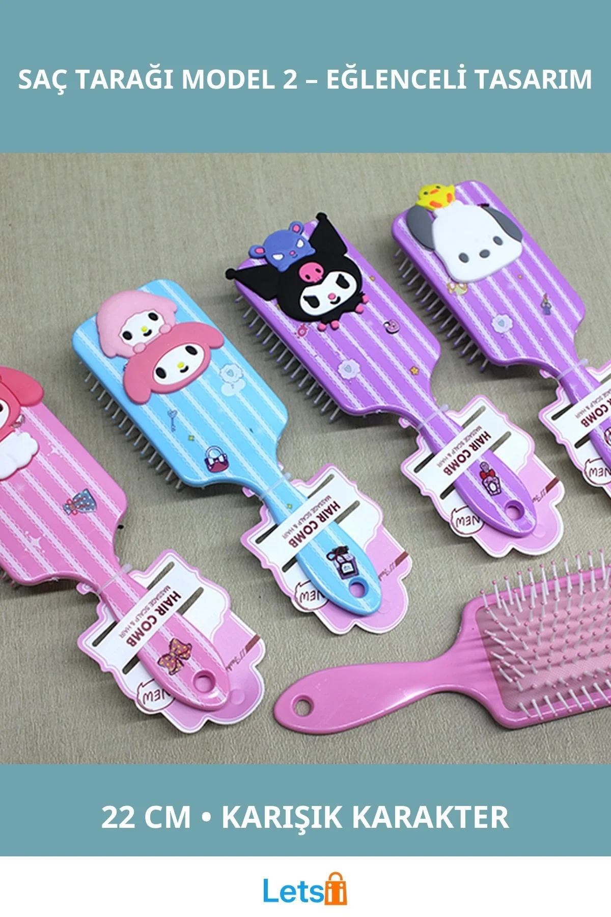 Kuromi Hello Kitty Cinnamon My Melody Eğlenceli Saç Tarağı 22 cm