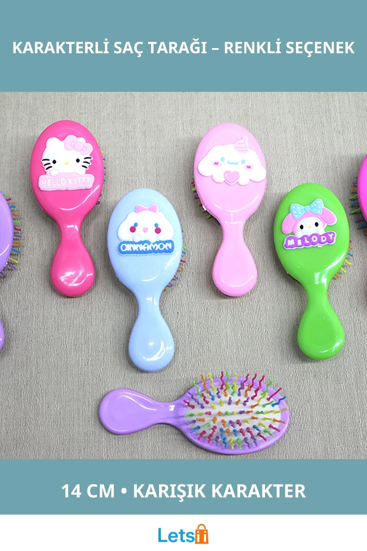 Kuromi Hello Kitty Cinnamon My Melody Sevimli Saç Tarağı 14 cm