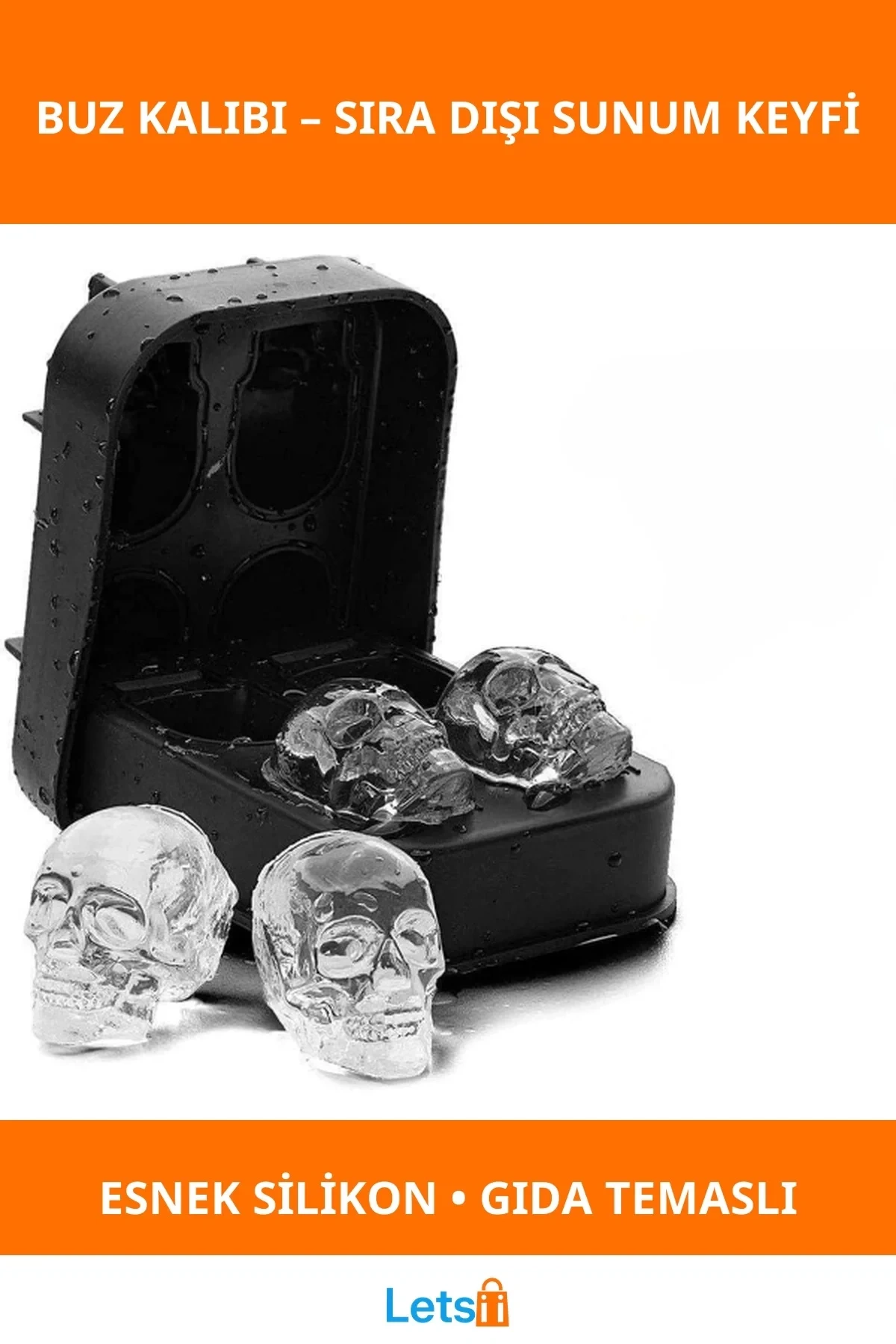 Kuru Kafa Şekilli Özellikli Esnek Silikon Buz Kalıbı