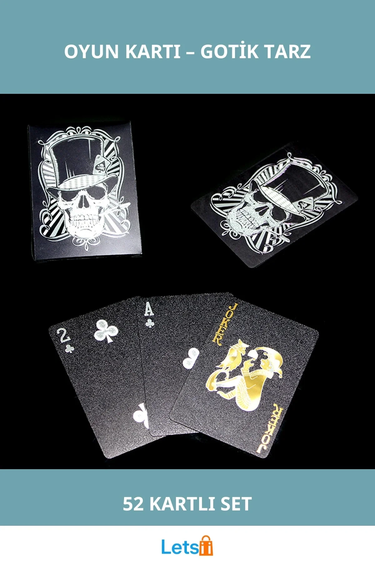 Kuru Kafa Temalı Gotik Oyun Kartı