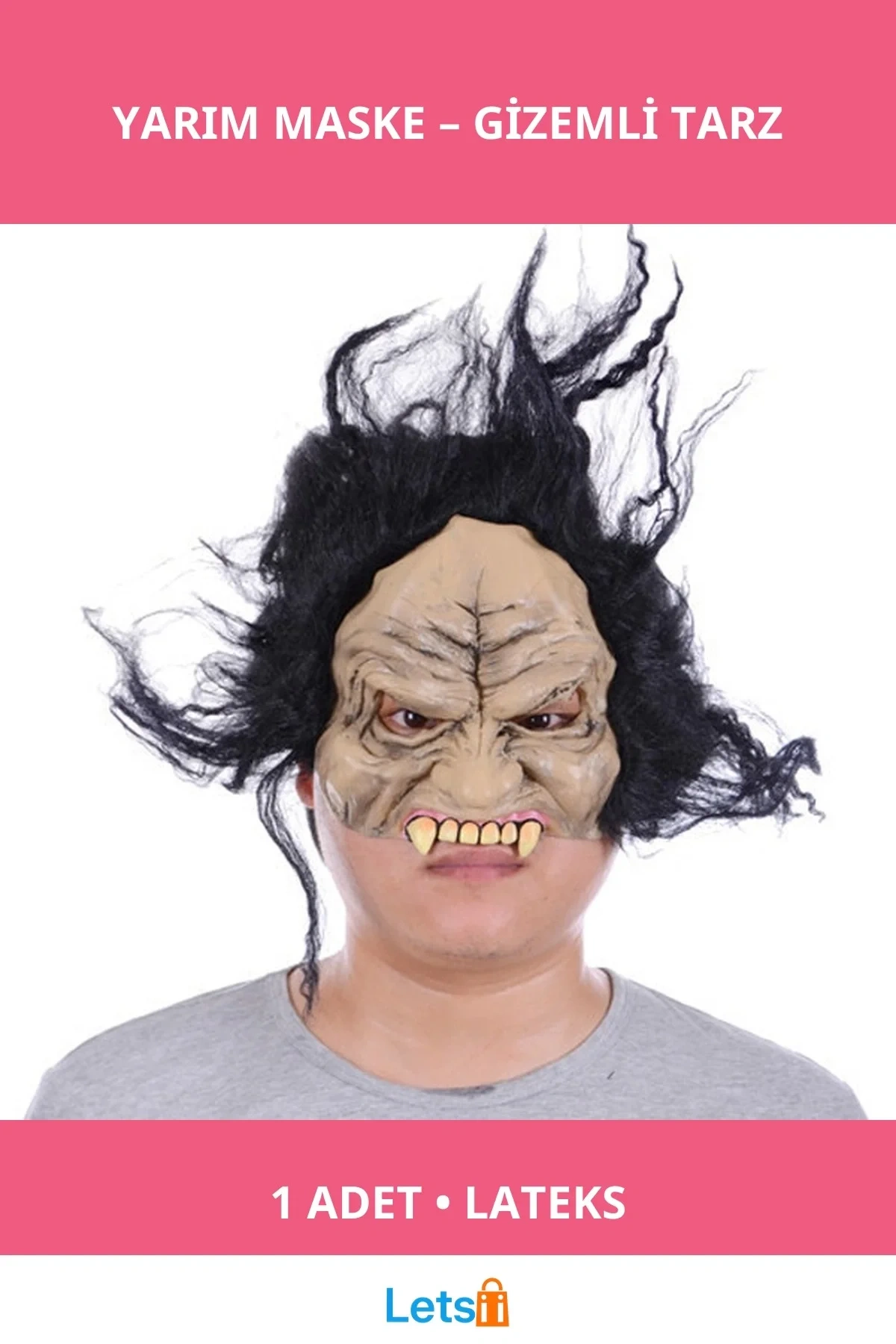 Lateks Yarım Maske Tek Adet Koruyucu Maske