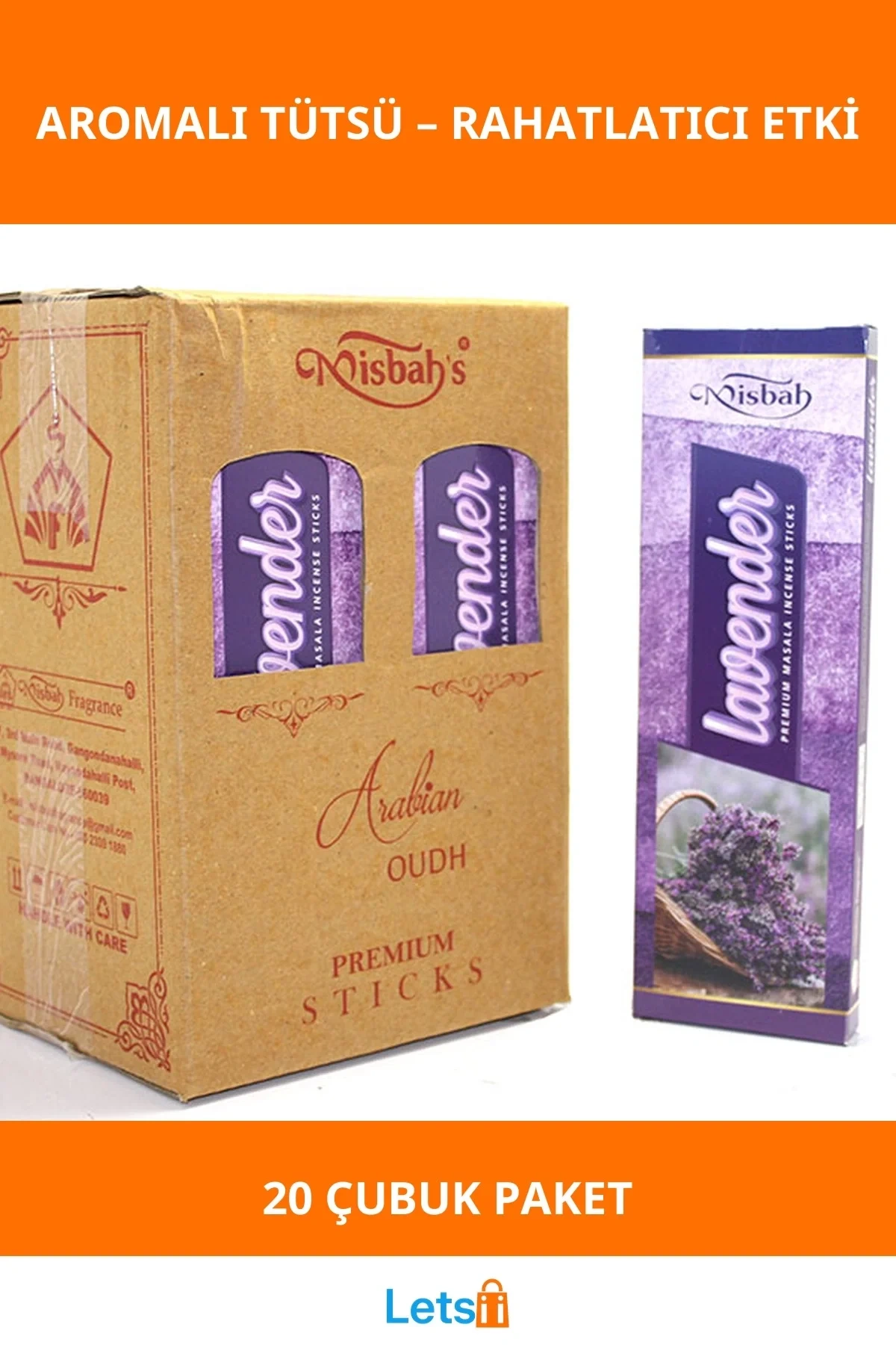 Lavanta Aromalı Rahatlatıcı Tütsü 20 Adet