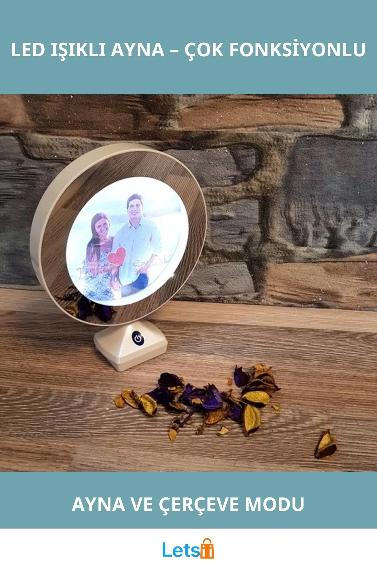 Led Işıklı Sihirli Ayna Çerçeve Fotoğraf ve Ayna Funky Tasarım