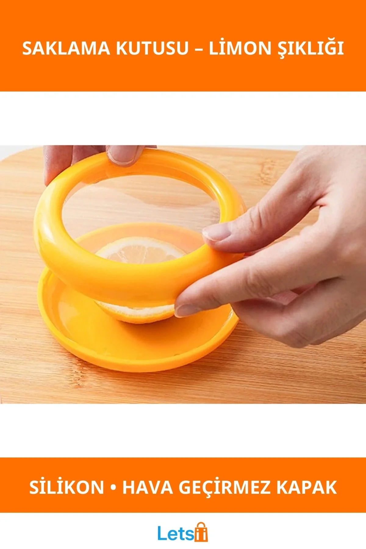 Limon Şeklinde Esnek Hava Geçirmez Yiyecek Saklama Kutusu