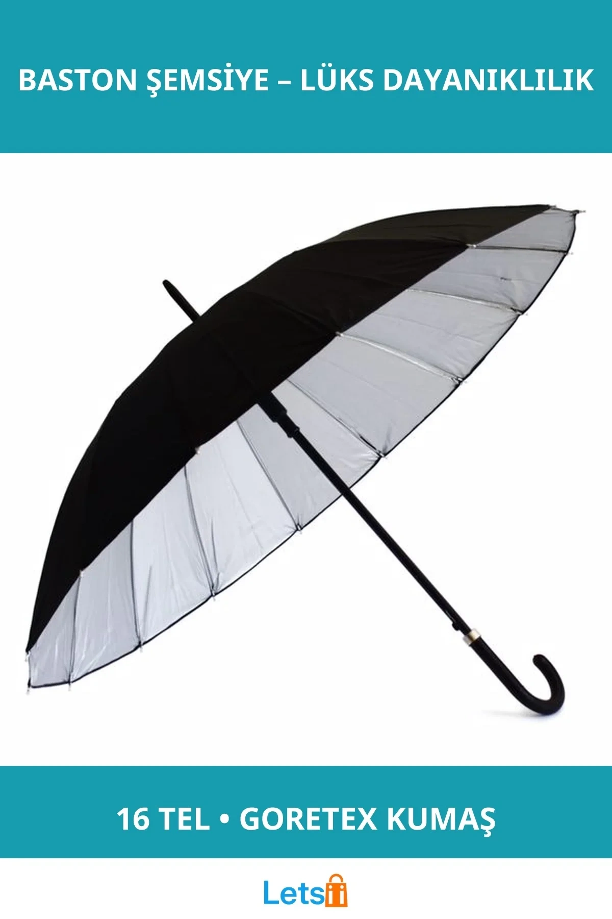 Lüks Dayanıklı Goretex 16 Telli Baston Şemsiye