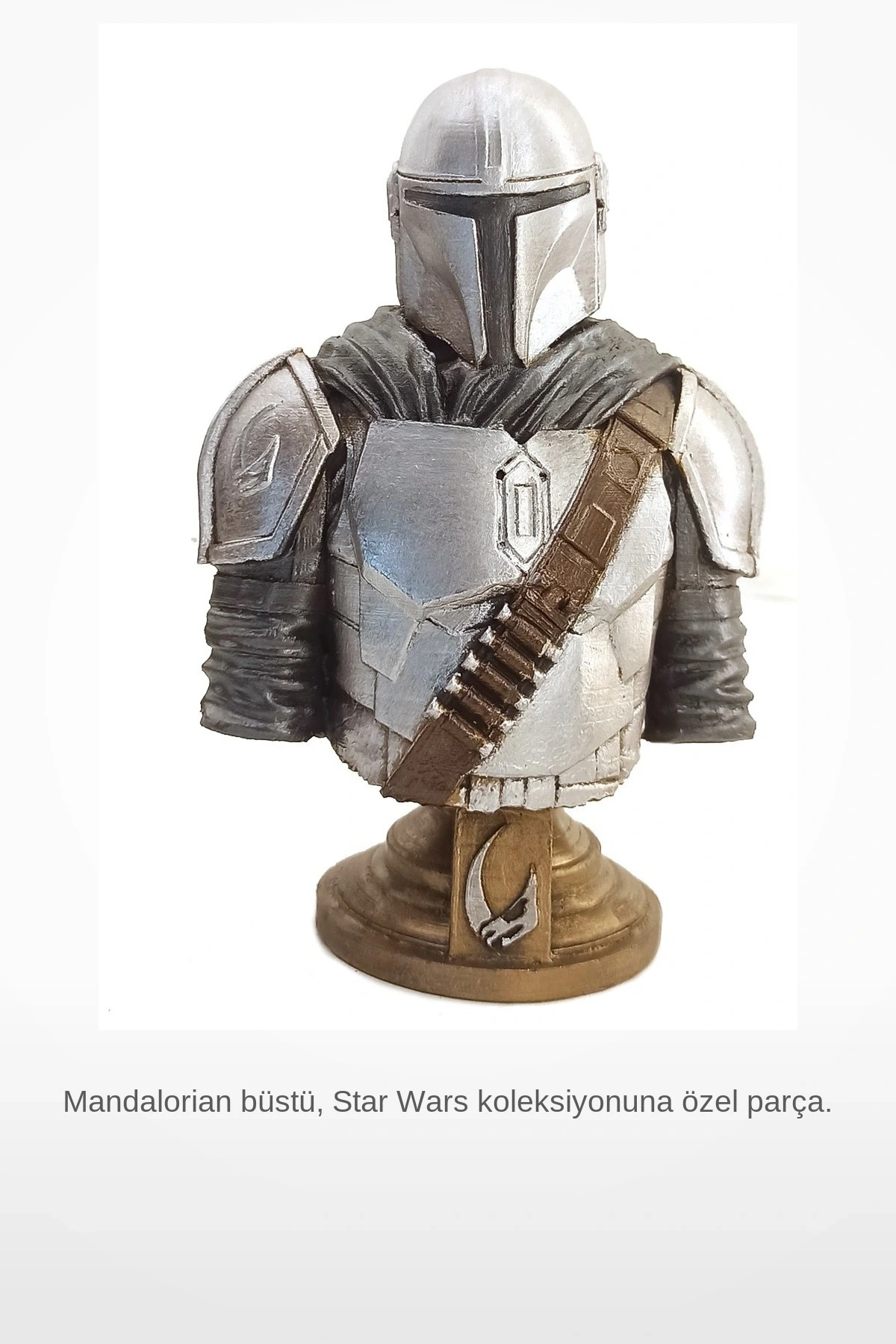 Mandalorian Büstü Star Wars Temalı Koleksiyonluk Dekoratif Figür