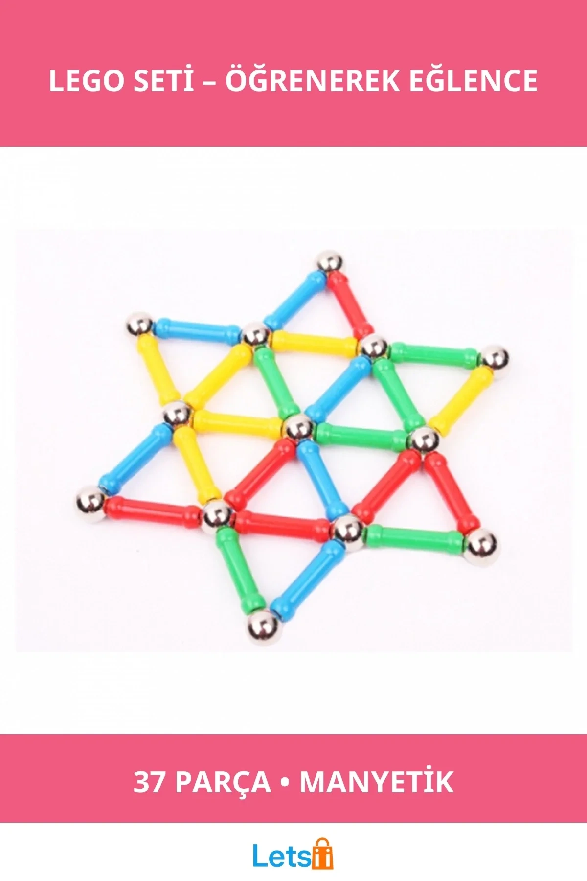 Manyetik Eğlenceli Yapı Seti 37 Parça