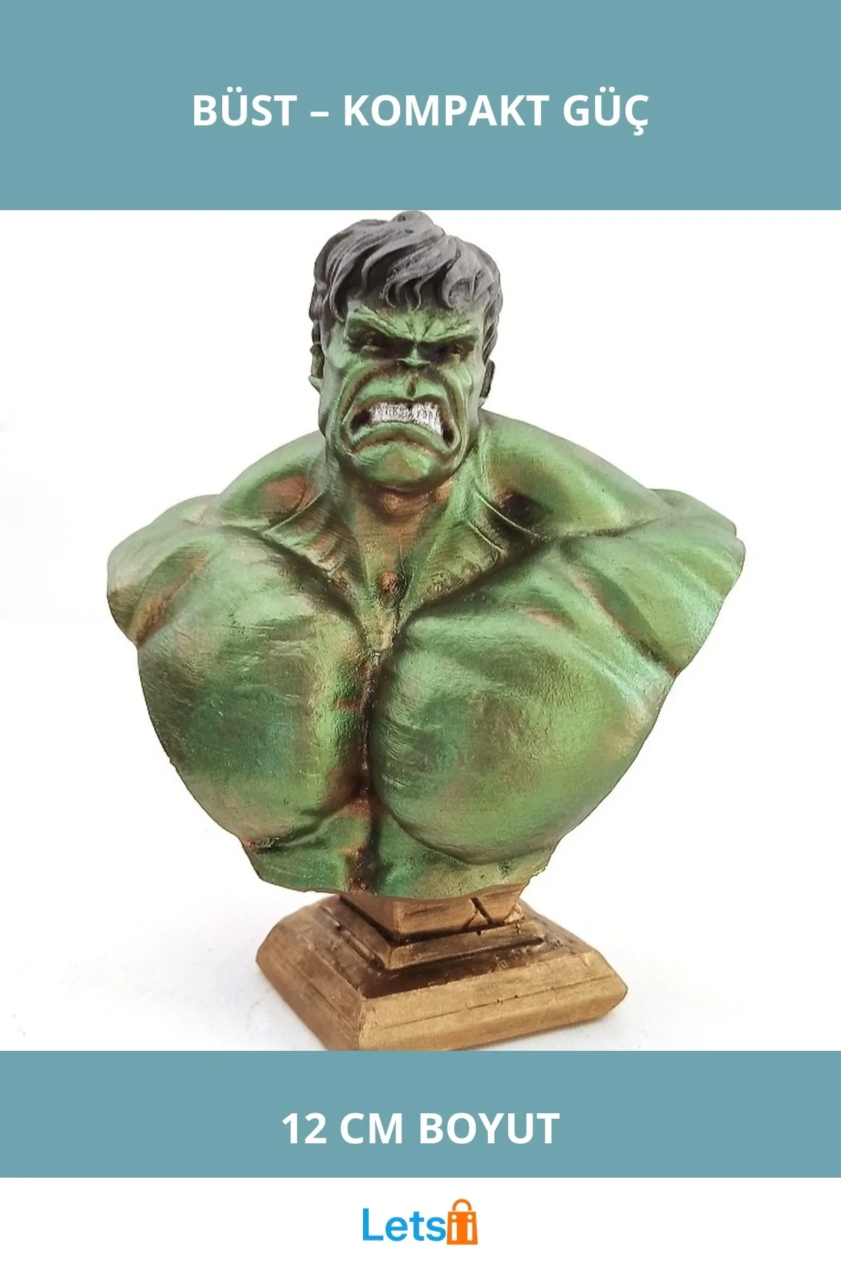 Marvel Hulk Büst Küçük Boy 12 cm Detaylı Figür