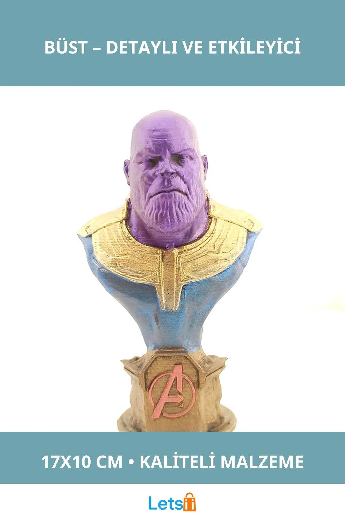 Marvel Thanos Büst 17x10 cm Detaylı ve Dayanıklı Figür