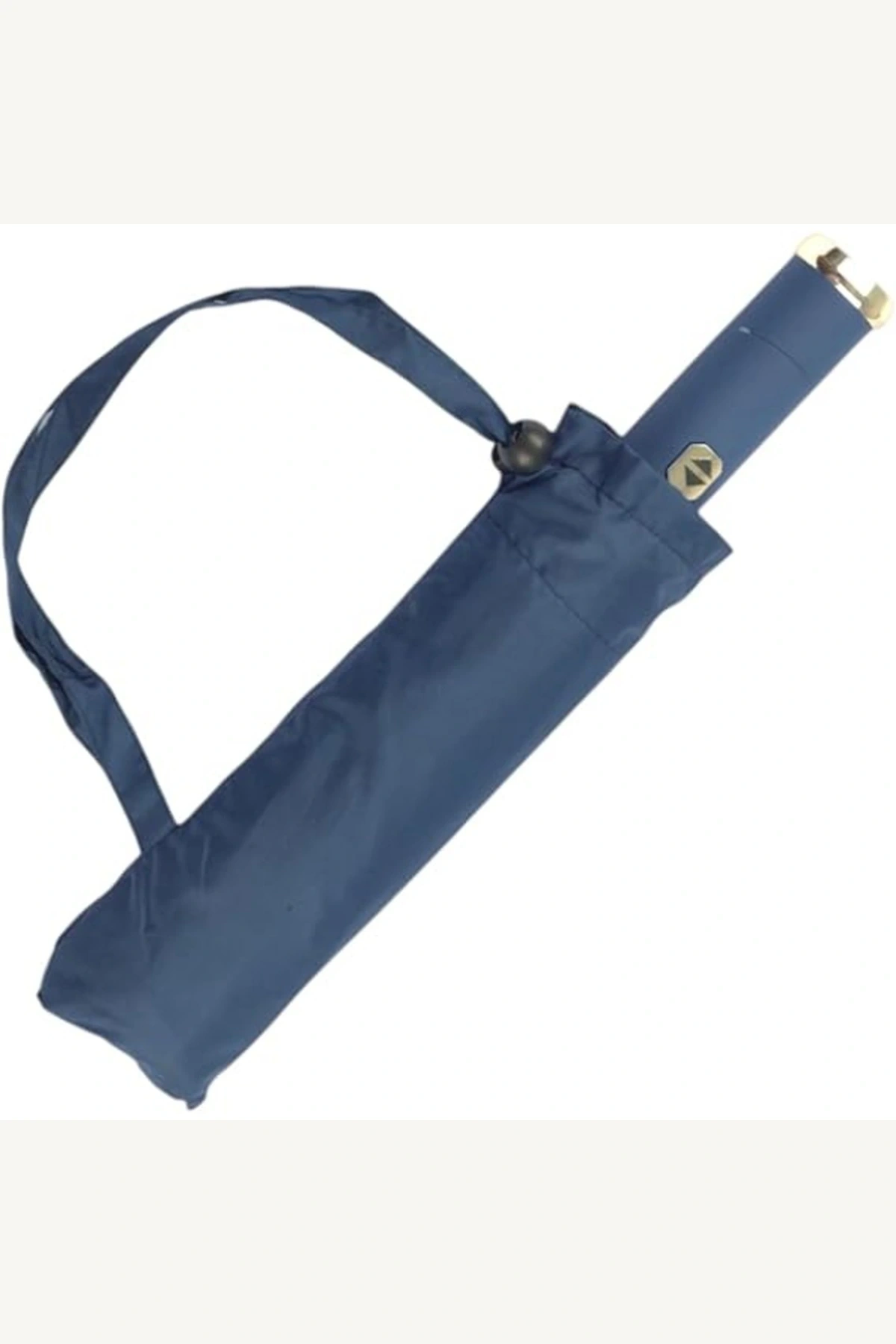 Mavi El Fenerli Saplı Katlanabilir Rüzgar Dirençli 100 cm Geniş Seyahat Şemsiyesi