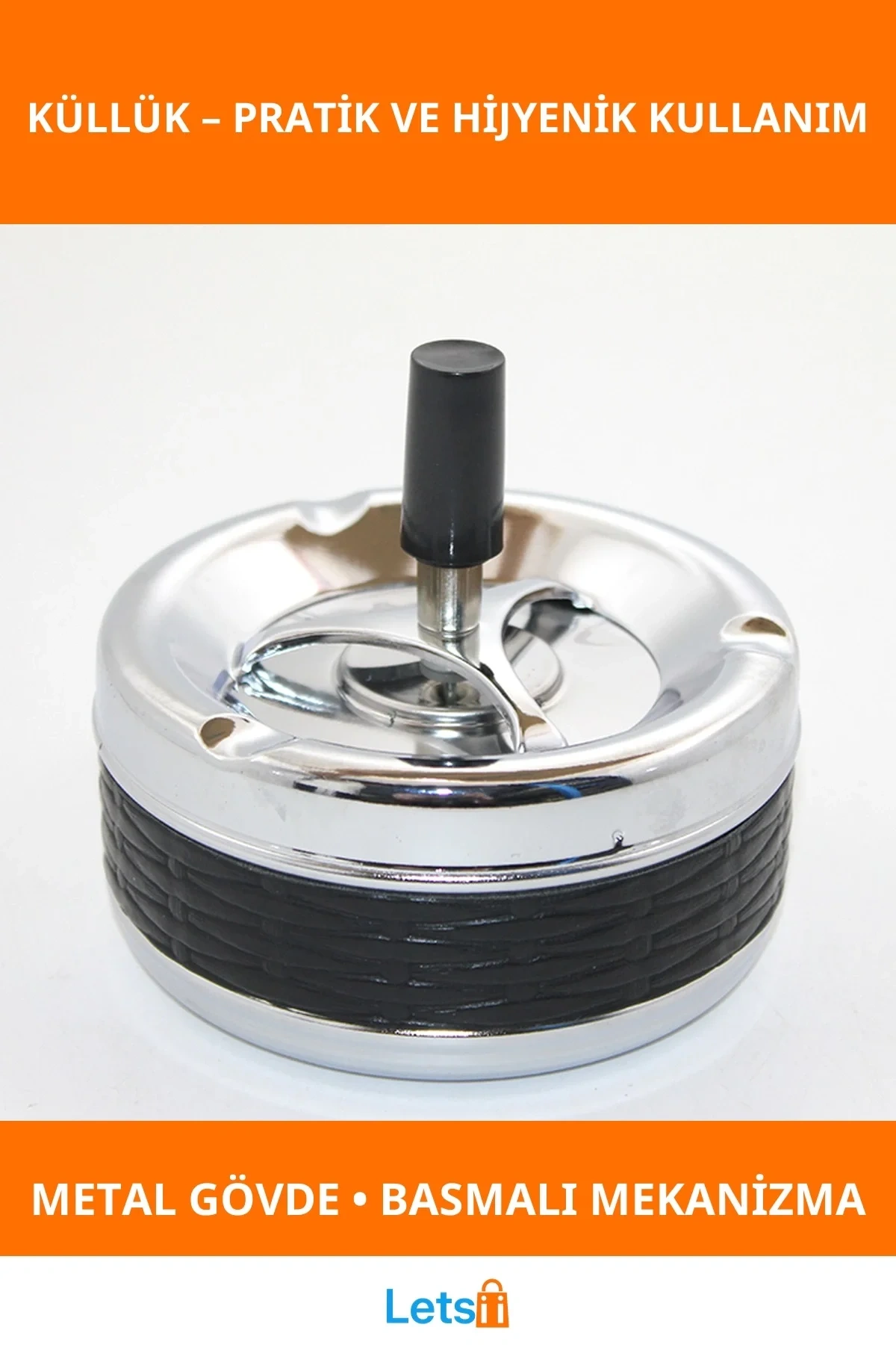 Metal Basmalı Küllük Pratik Hijyenik Tasarım