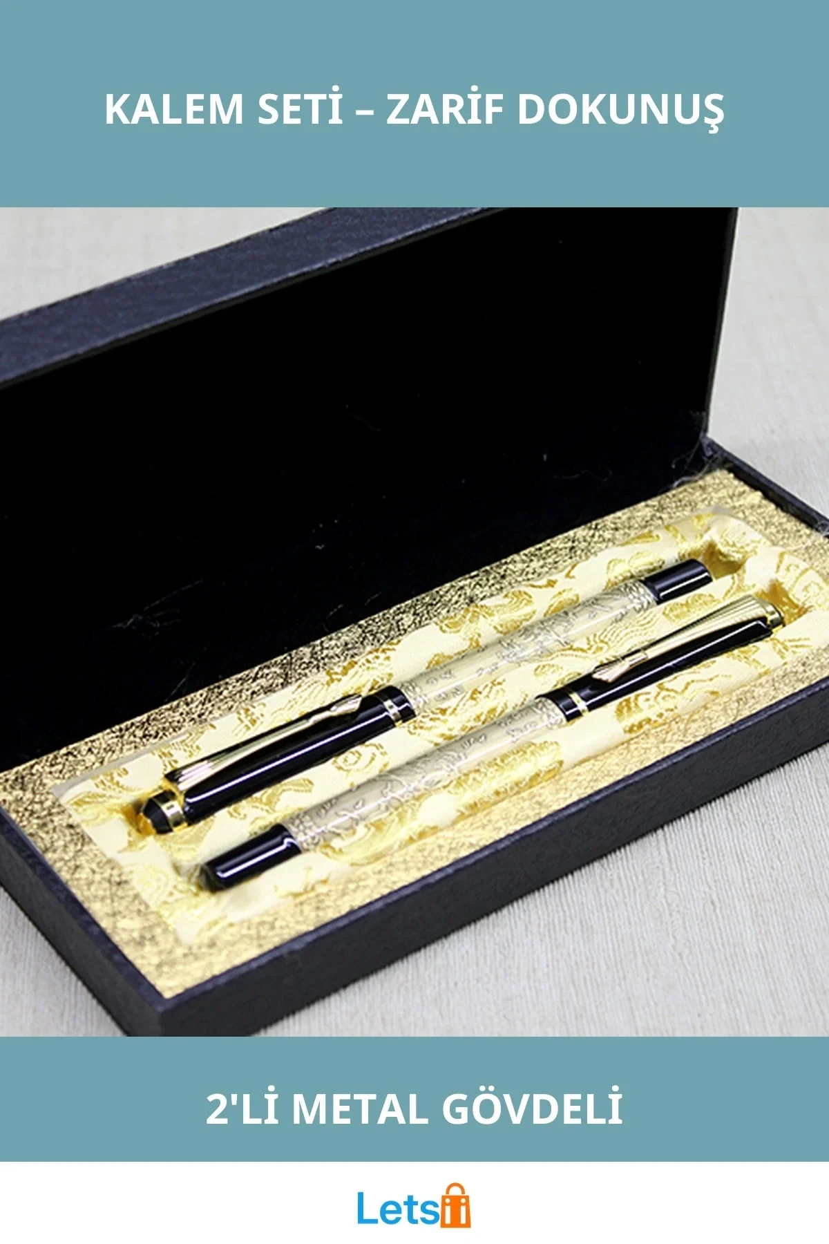 Metal Gövde Şık Tükenmez ve Dolma Kalem Seti