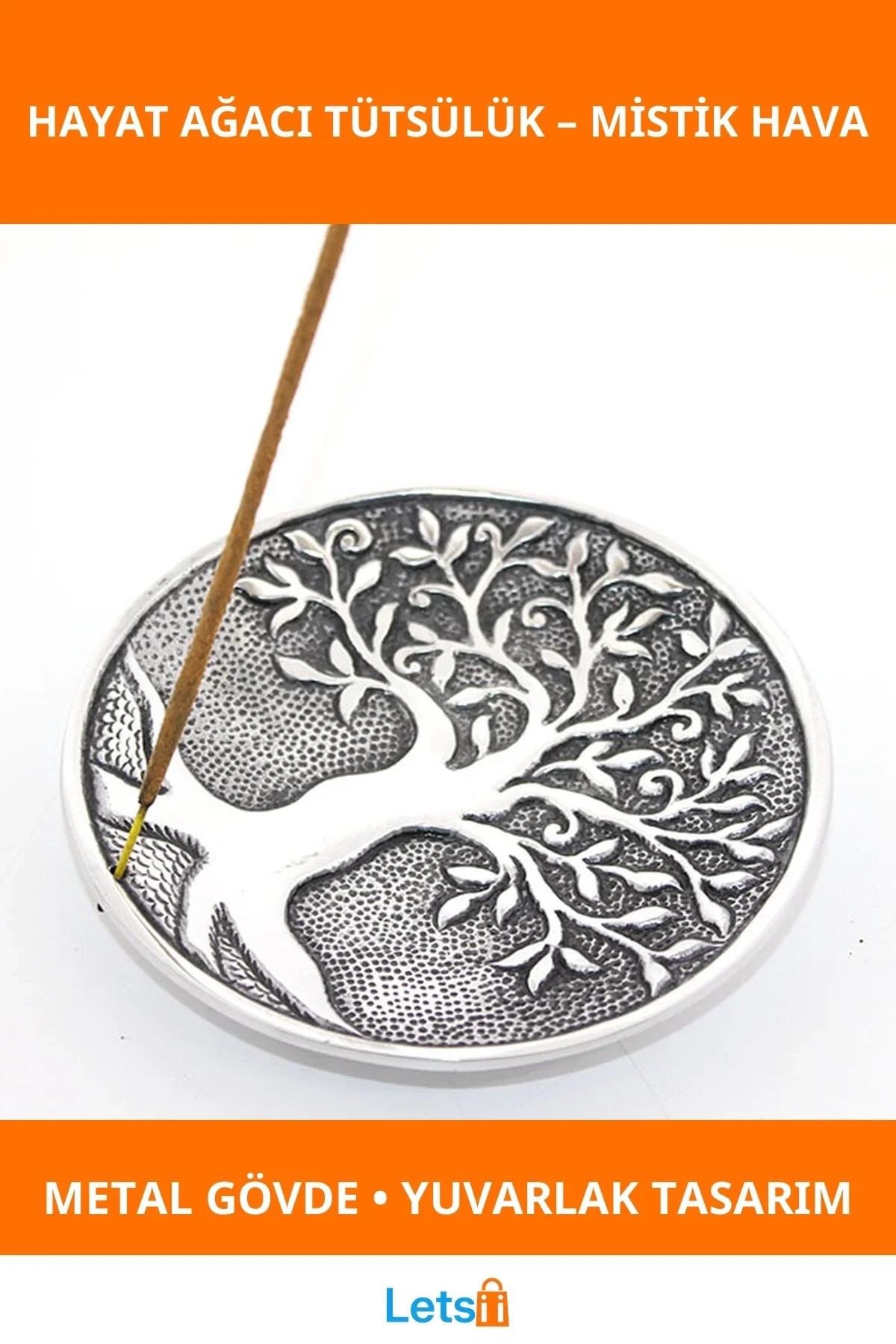 Metal Hayat Ağacı Tasarımı Şık Tütsülük