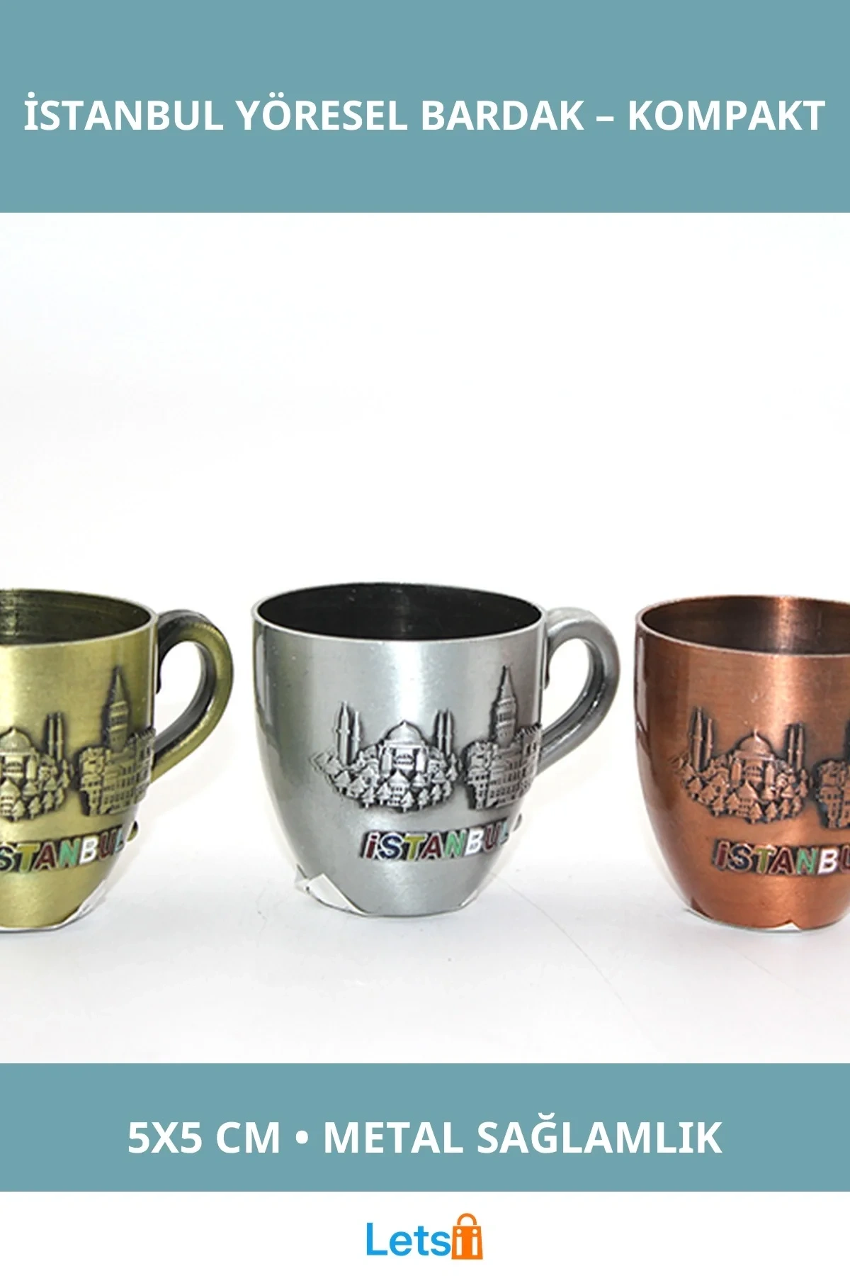 Metal İstanbul Yöresel Bardak Dayanıklı ve Şık Tasarım