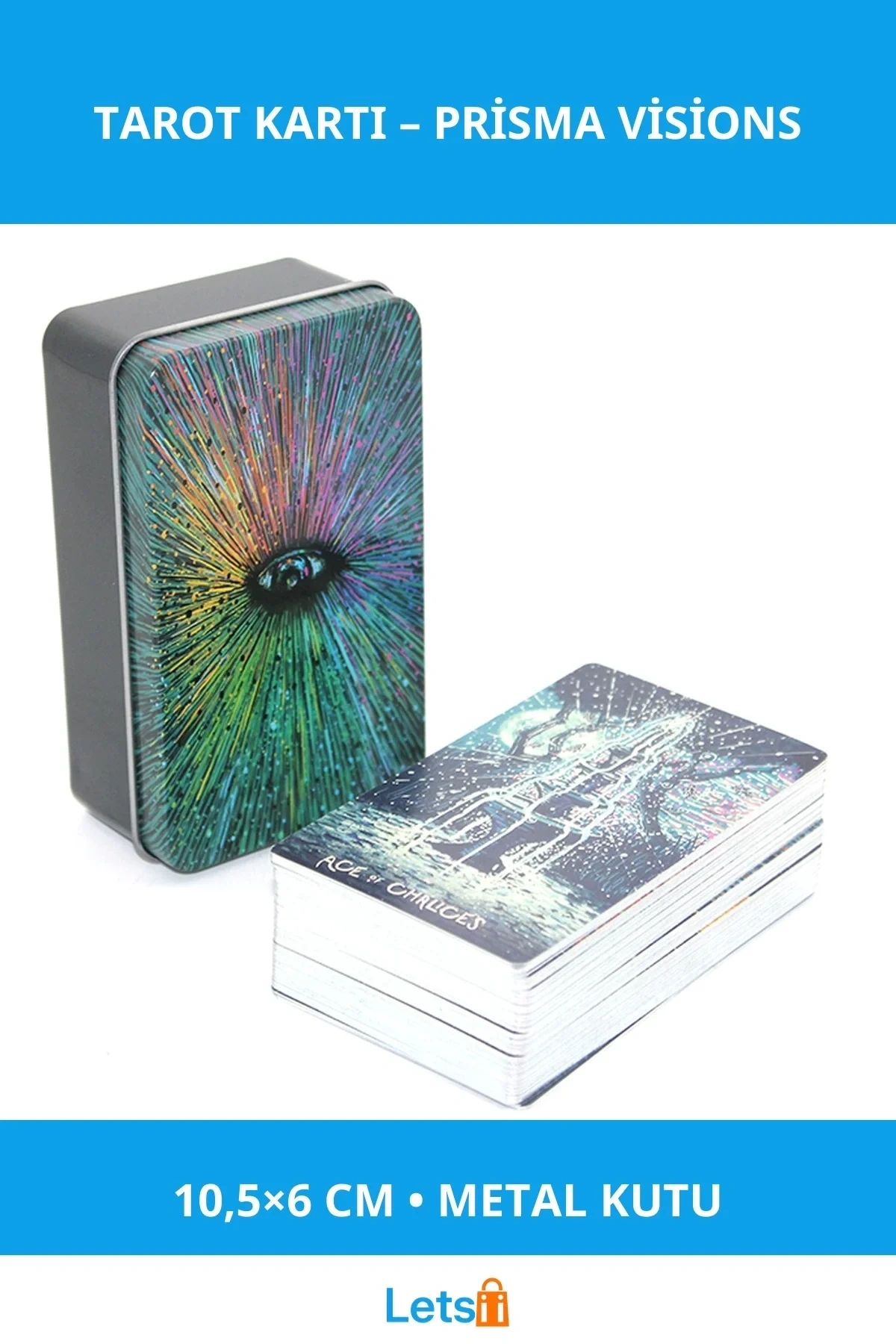Metal Kutulu Prisma Visions Tarot Kartı