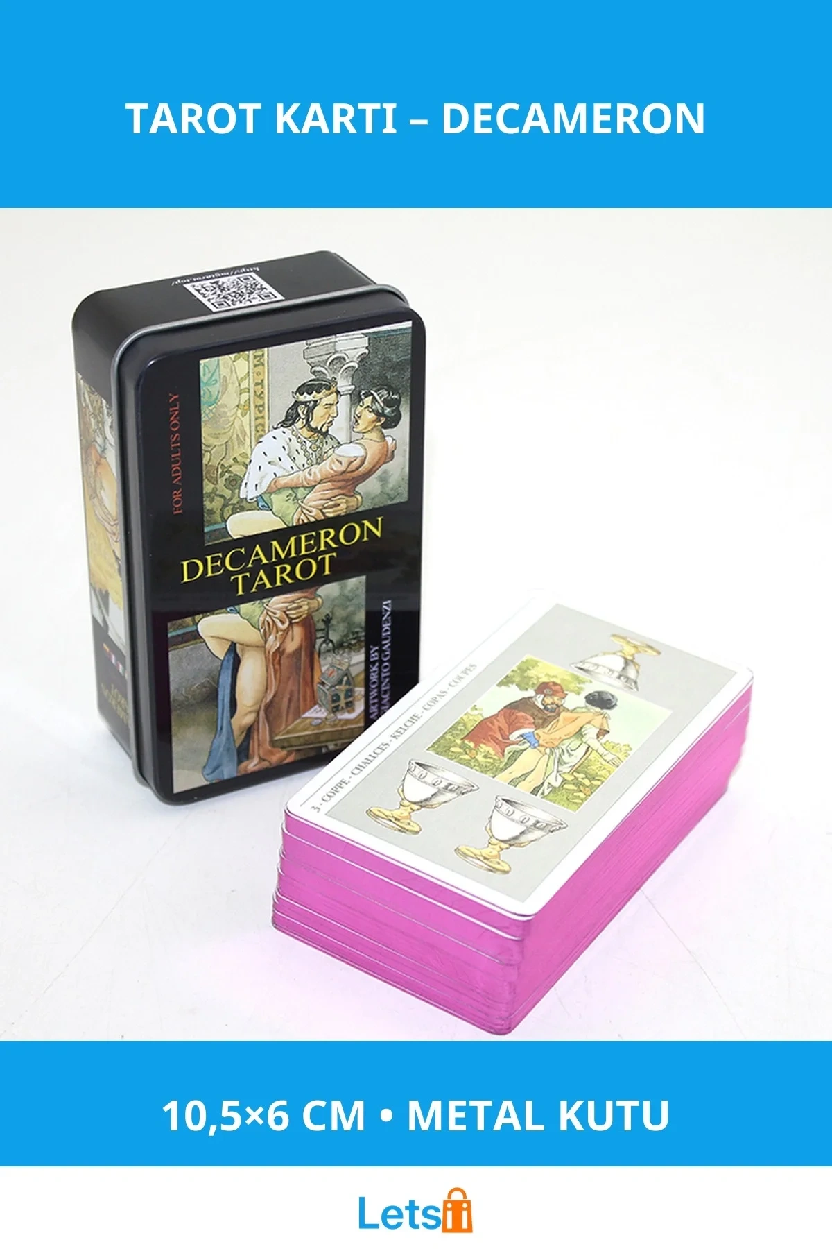 Metal Kutulu Sanatsal Decameron Tarot Kartı