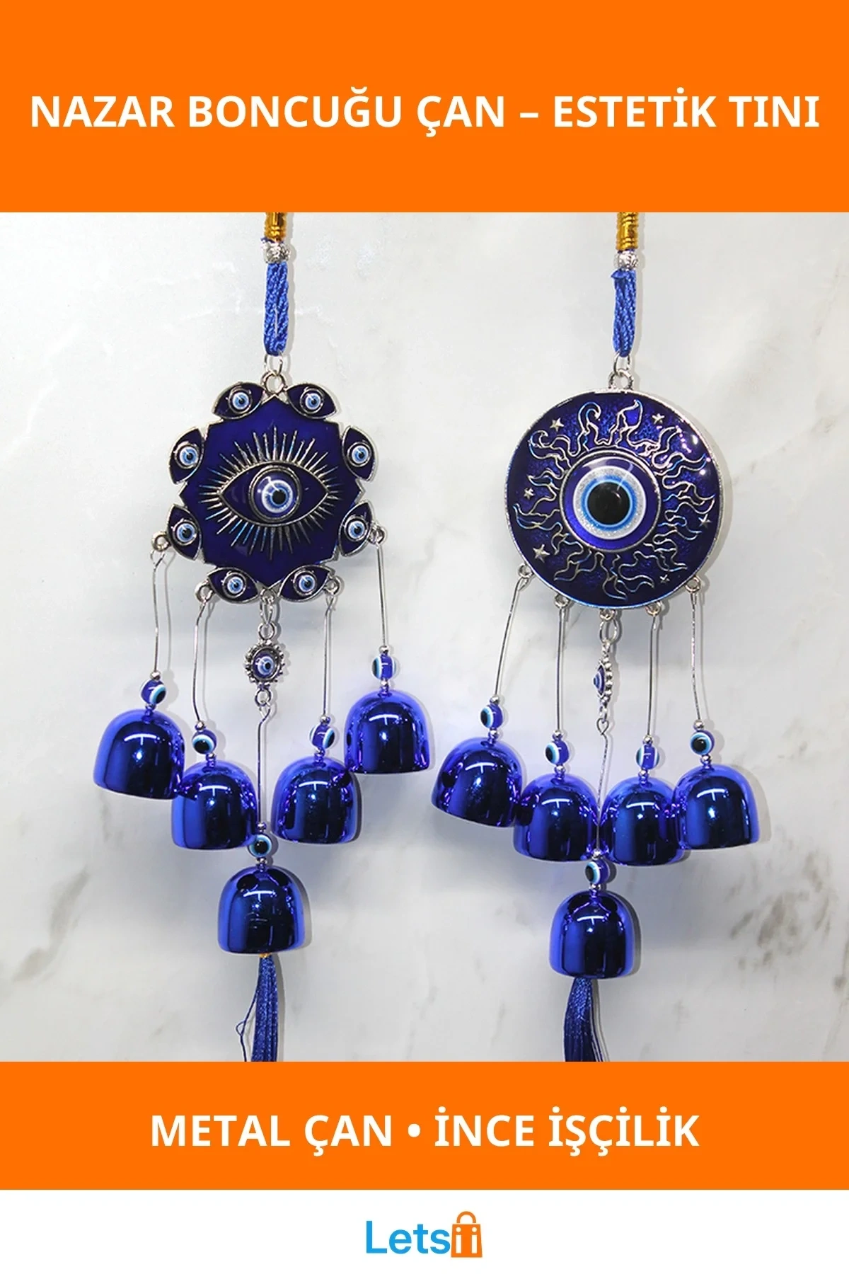 Metal Nazar Boncuğu Çan Dekoratif Aksesuar