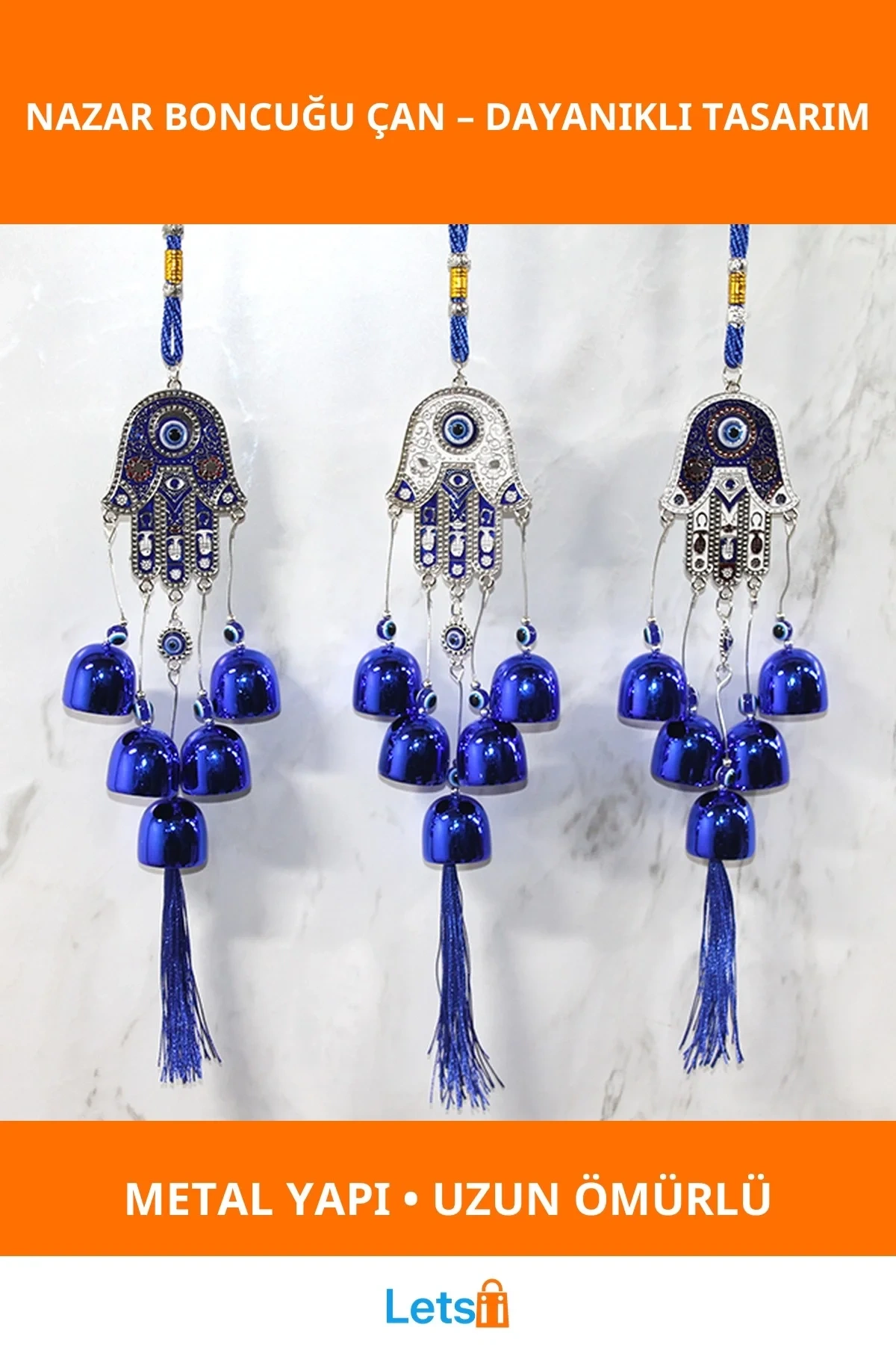 Metal Nazar Boncuğu Rüzgar Çanı