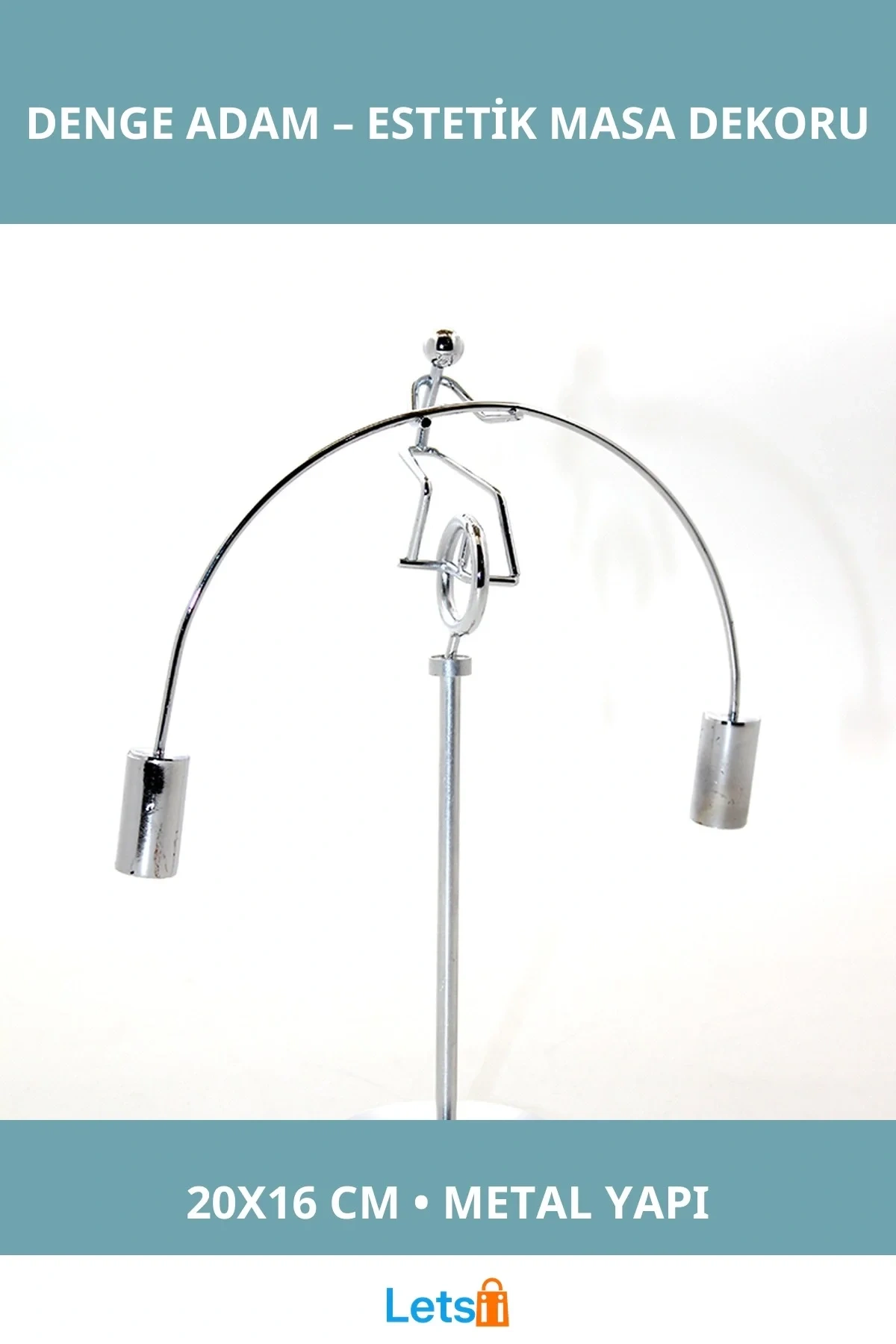 Metal Newton Denge Adam 20x16 cm Estetik Masa Dekoru