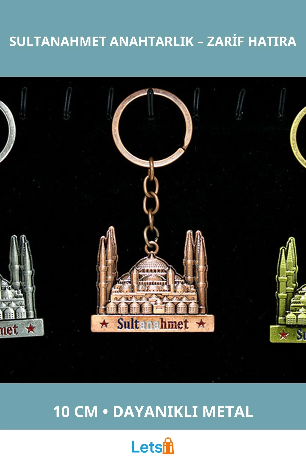 Metal Sultanahmet Anahtarlık 10 cm Dekoratif Hediyelik