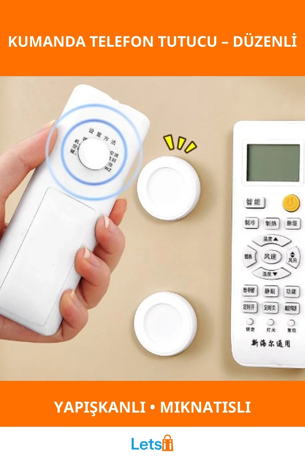 Mıknatıslı Çok Amaçlı Kumanda ve Telefon Tutucu