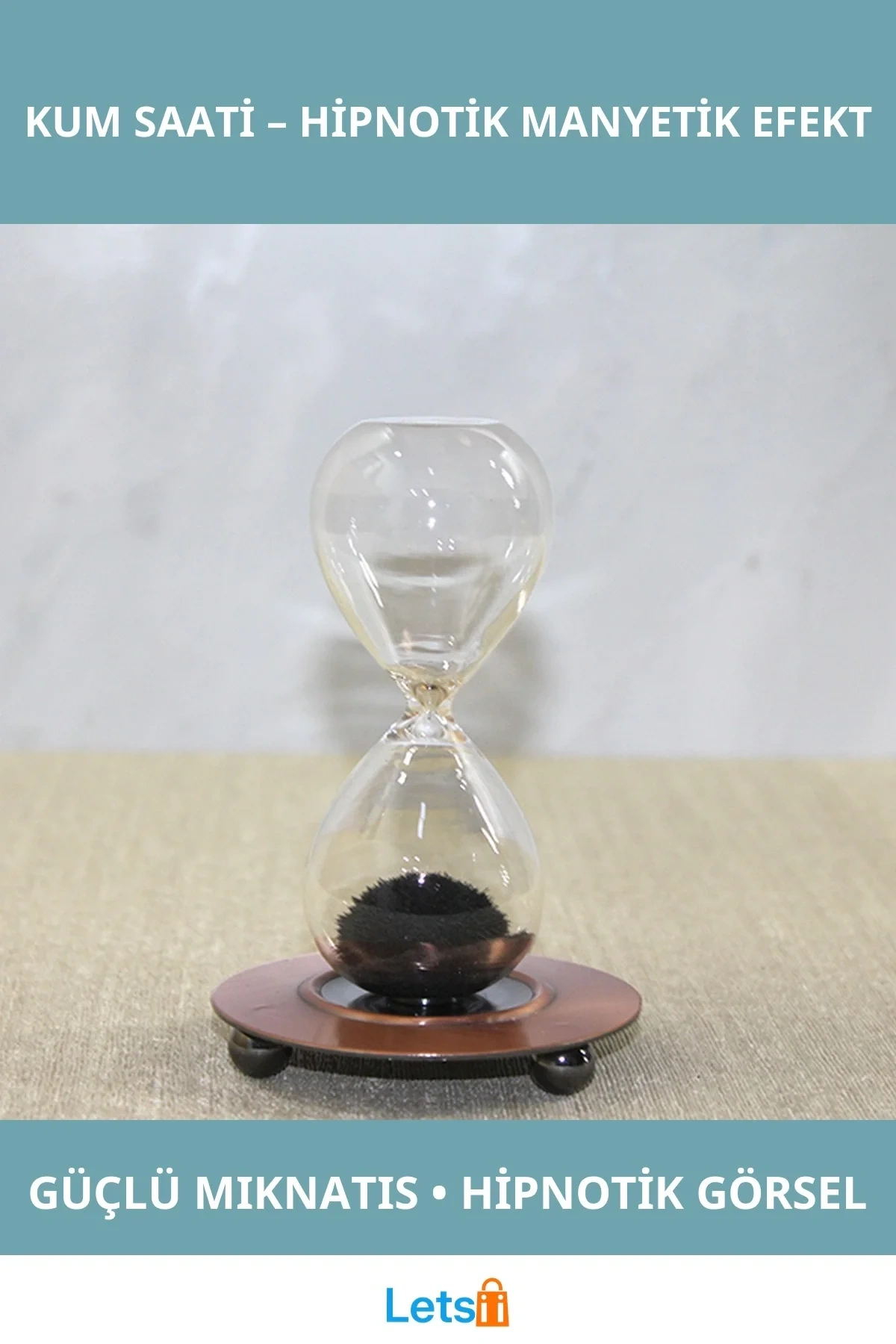 Mıknatıslı Kum Saati Modern Dekoratif Hipnotik 1 Adet