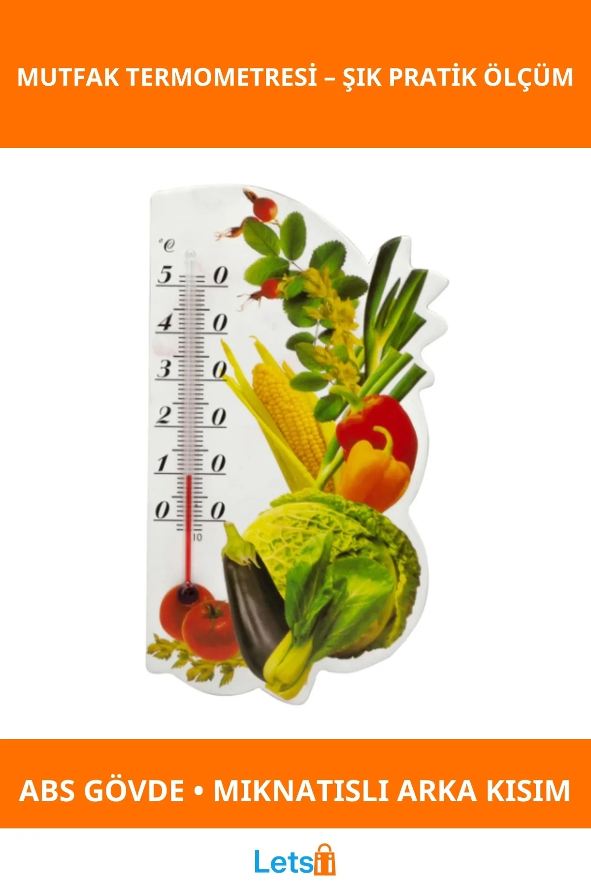 Mıknatıslı Şık ve Fonksiyonel Mutfak Termometresi