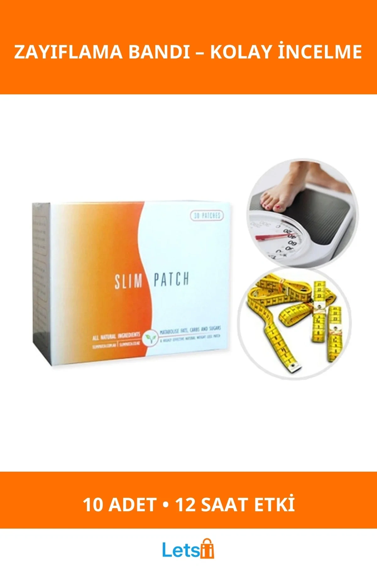 Mıknatıslı Slim Patch Zayıflama Bandı 10 Adet