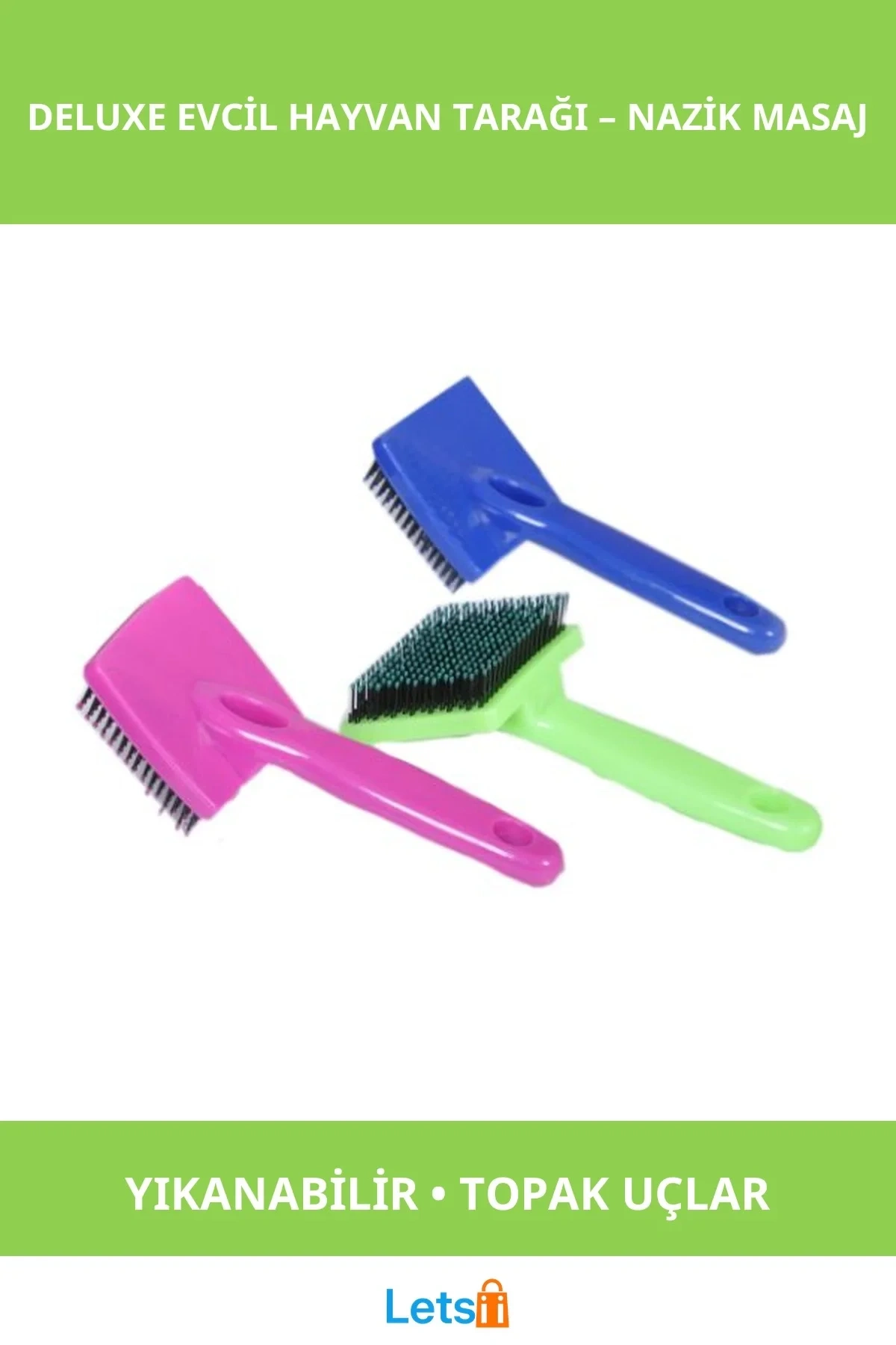 Mikopet Deluxe Yumuşak Dokulu Evcil Hayvan Tarağı Kedi, Köpek, Tavşan için